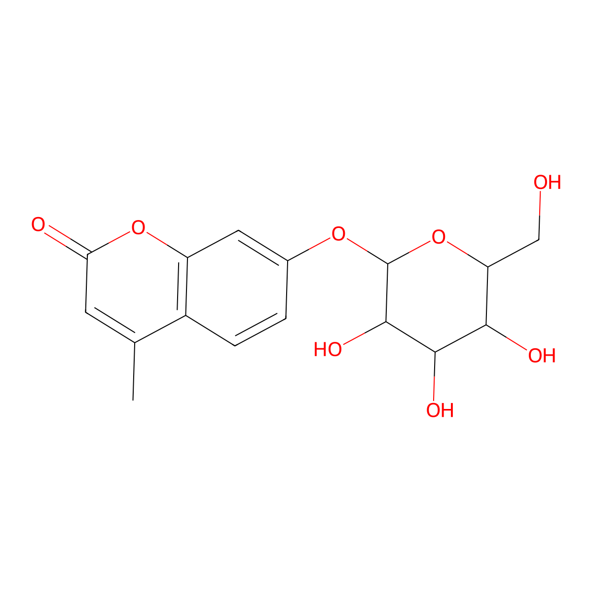 4-Methylumbelliferyl alpha-D-galactopyranoside molecular structure, CAS 38597-12-5