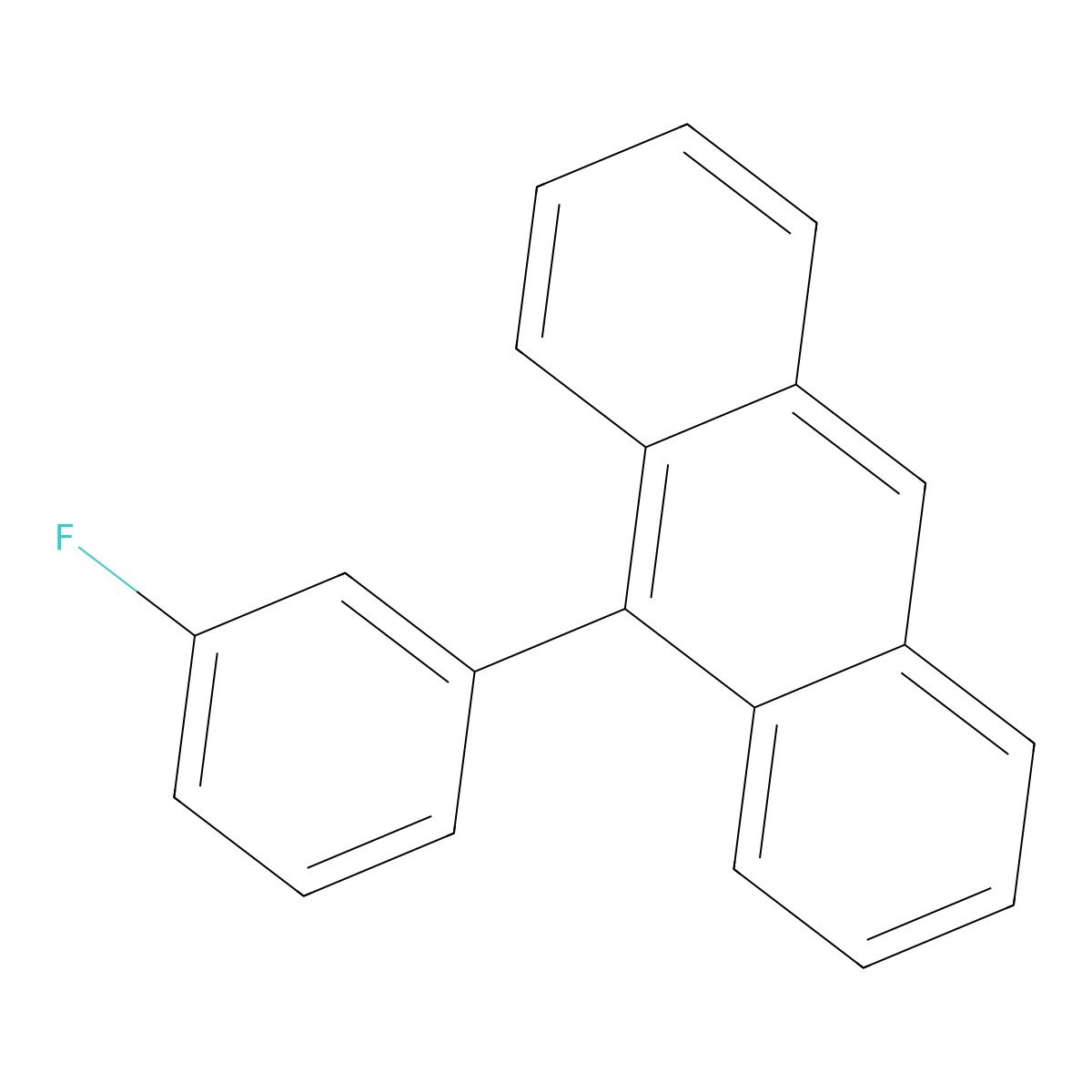 9-(3-Fluorophenyl)anthracene molecular structure, CAS 386-20-9