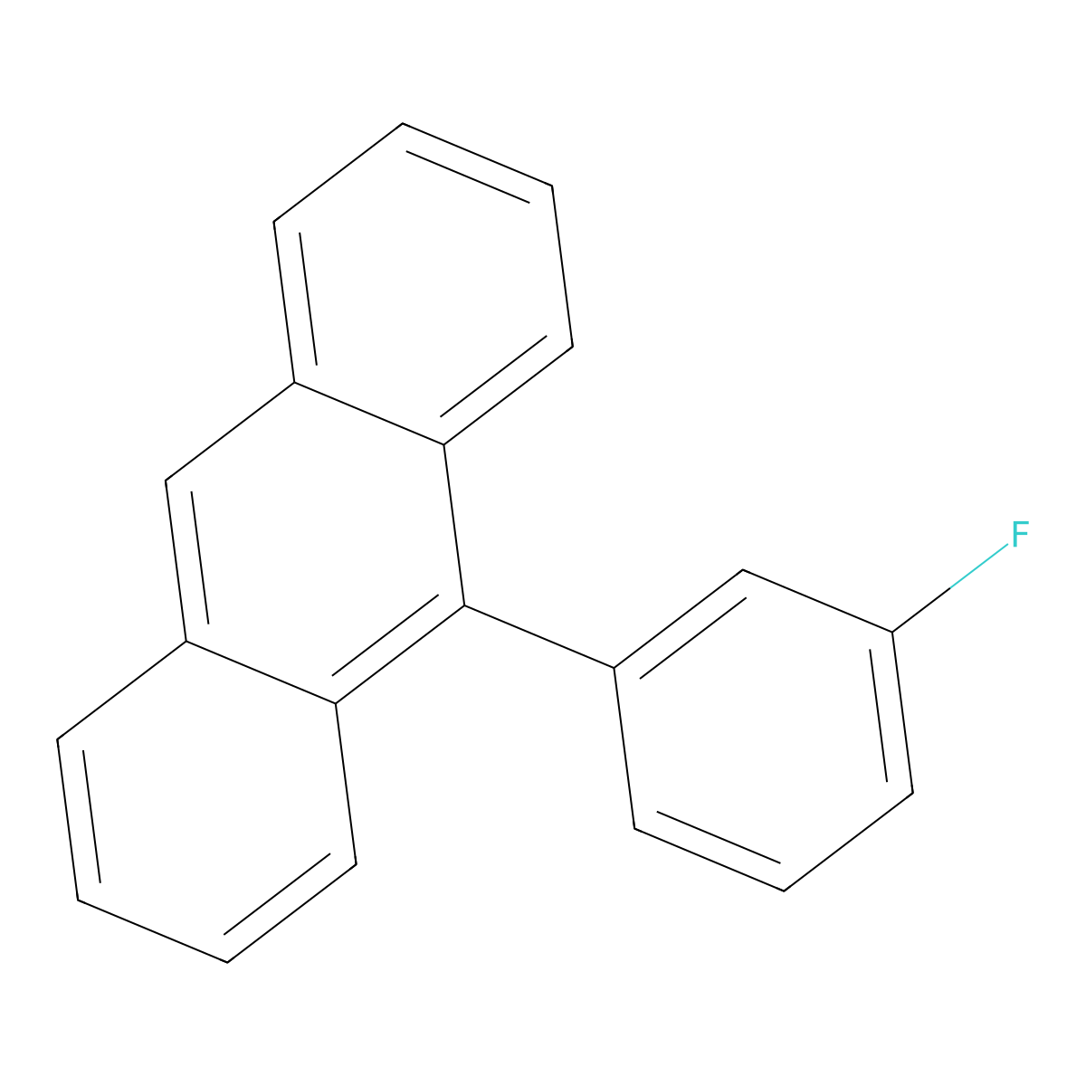 9-(3-Fluorophenyl)anthracene molecular structure, CAS 386-20-9