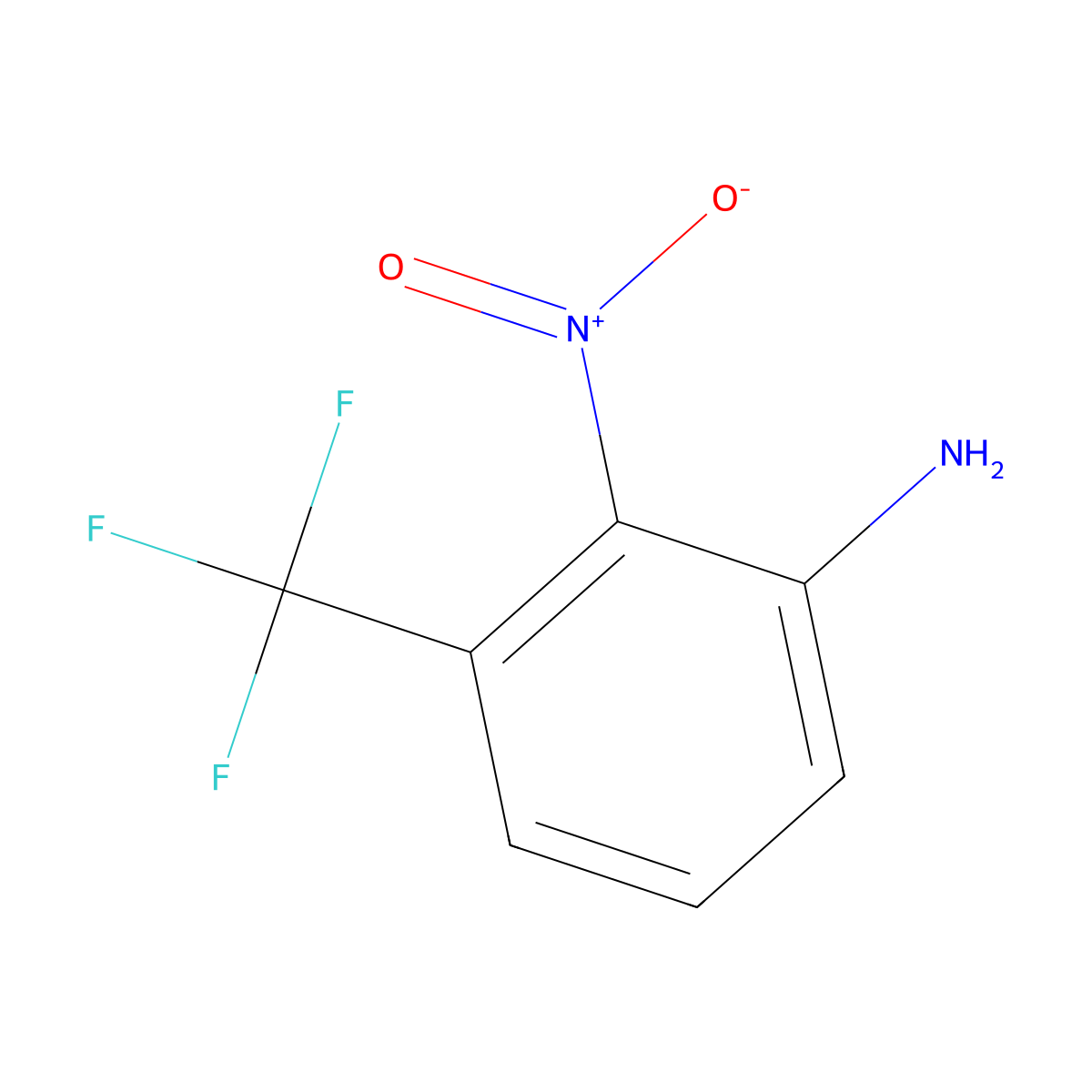 2-Nitro-3-(trifluoromethyl)aniline molecular structure, CAS 386-71-0