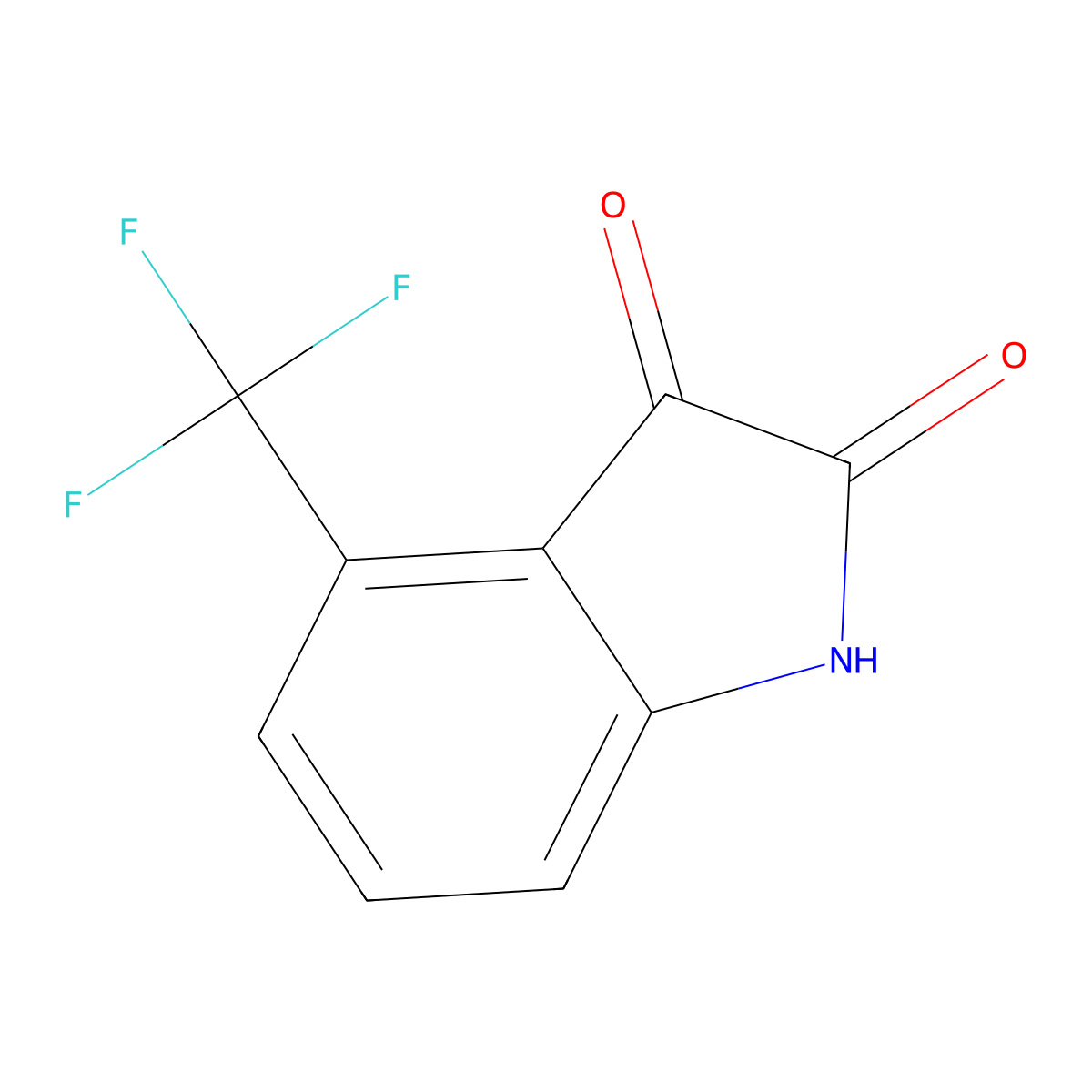4-(Trifluoromethyl)-1H-indole-2,3-dione molecular structure, CAS 386-73-2