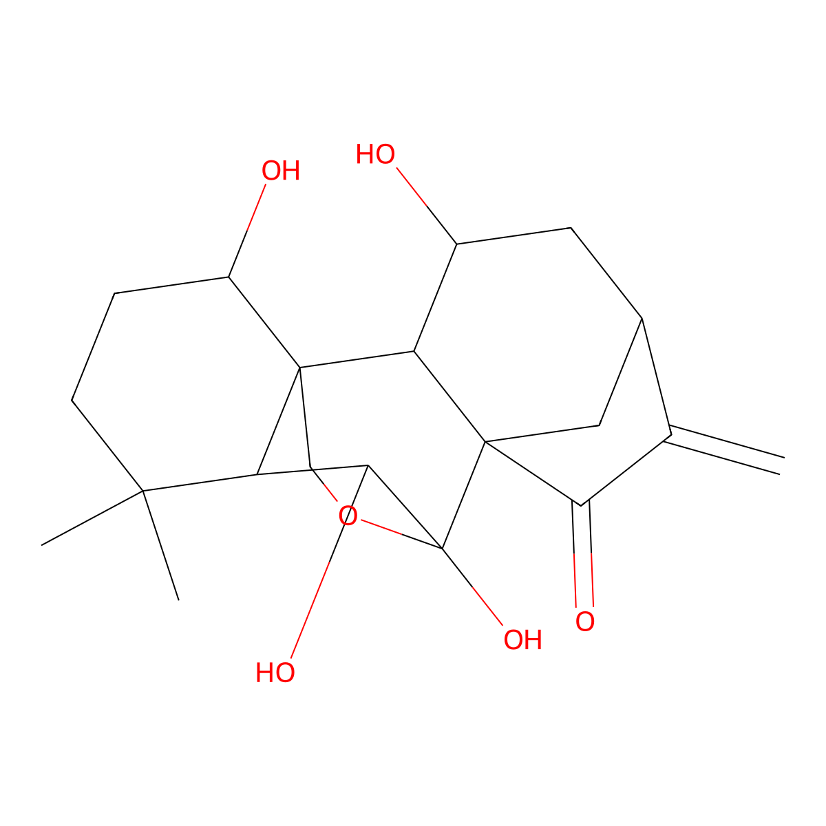 (1S,2S,3S,5S,8S,9R,10S,11R,15S)-3,9,10,15-tetrahydroxy-12,12-dimethyl-6-methylidene-17-oxapentacyclo[7.6.2.15,8.01,11.02,8]octadecan-7-one molecular structure, CAS 38602-52-7
