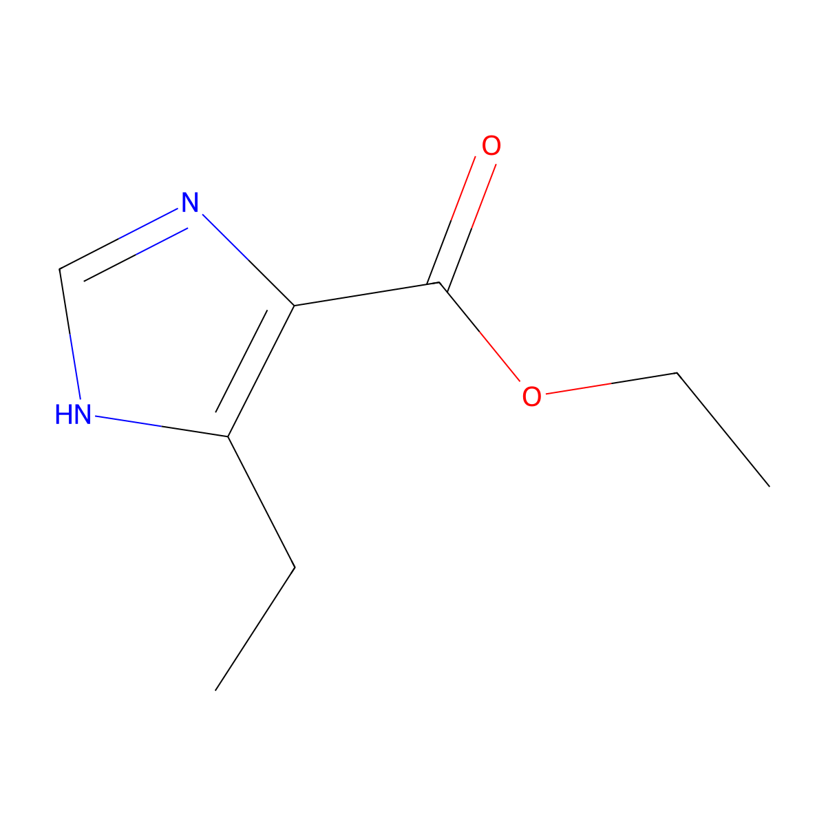 ethyl 4-ethyl-1H-imidazole-5-carboxylate molecular structure, CAS 38603-77-9