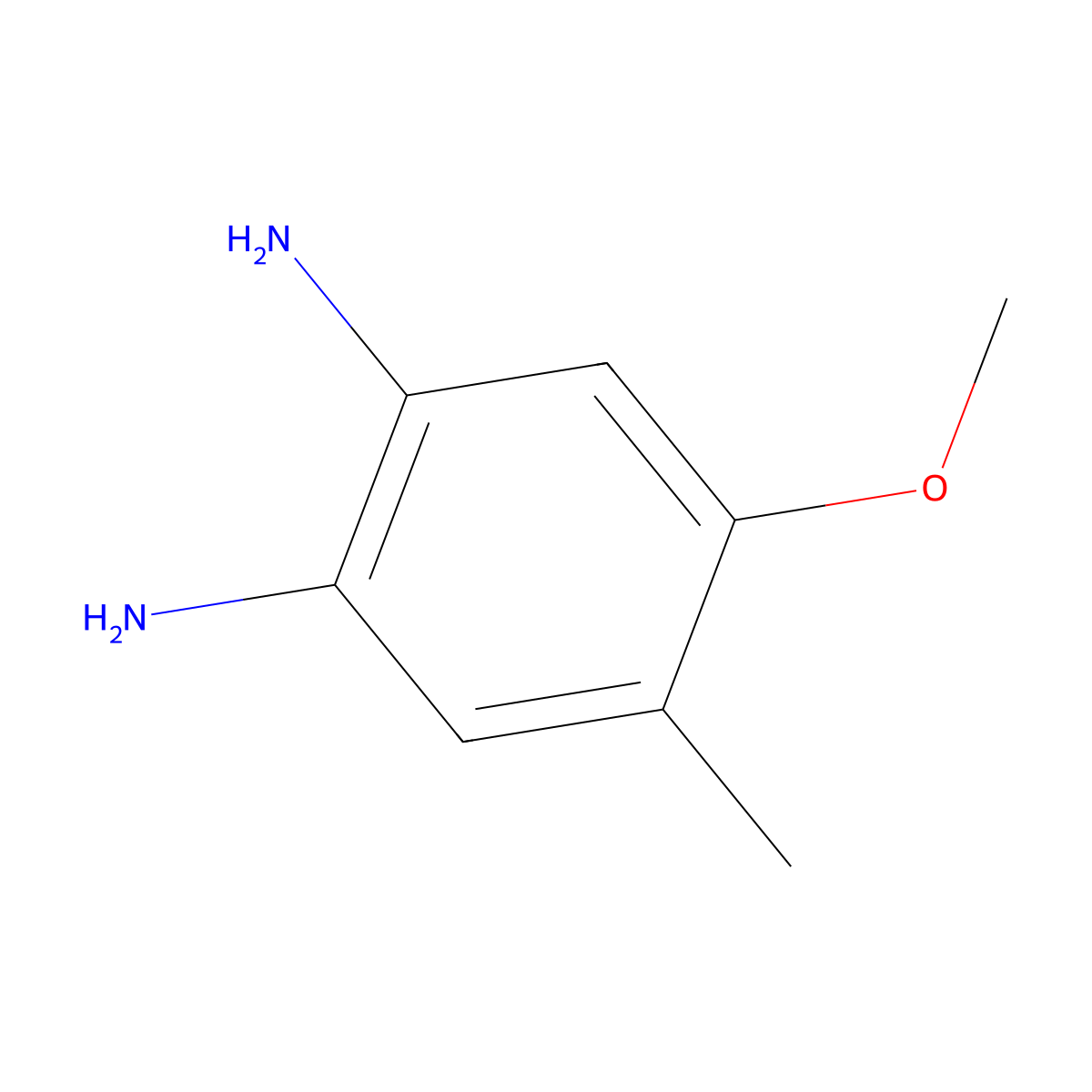 4-Methoxy-5-methylbenzene-1,2-diamine molecular structure, CAS 38608-08-1