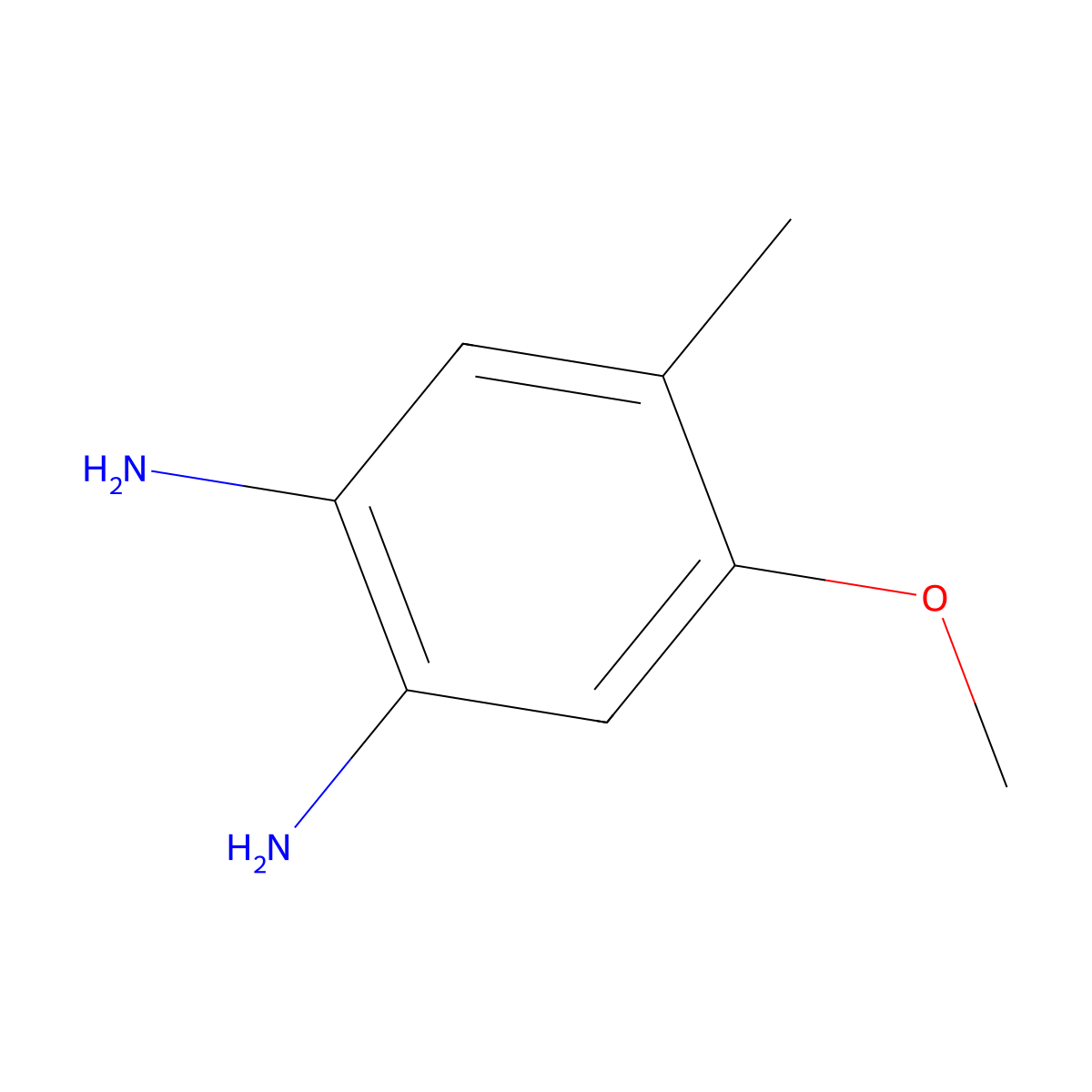 4-Methoxy-5-methylbenzene-1,2-diamine molecular structure, CAS 38608-08-1