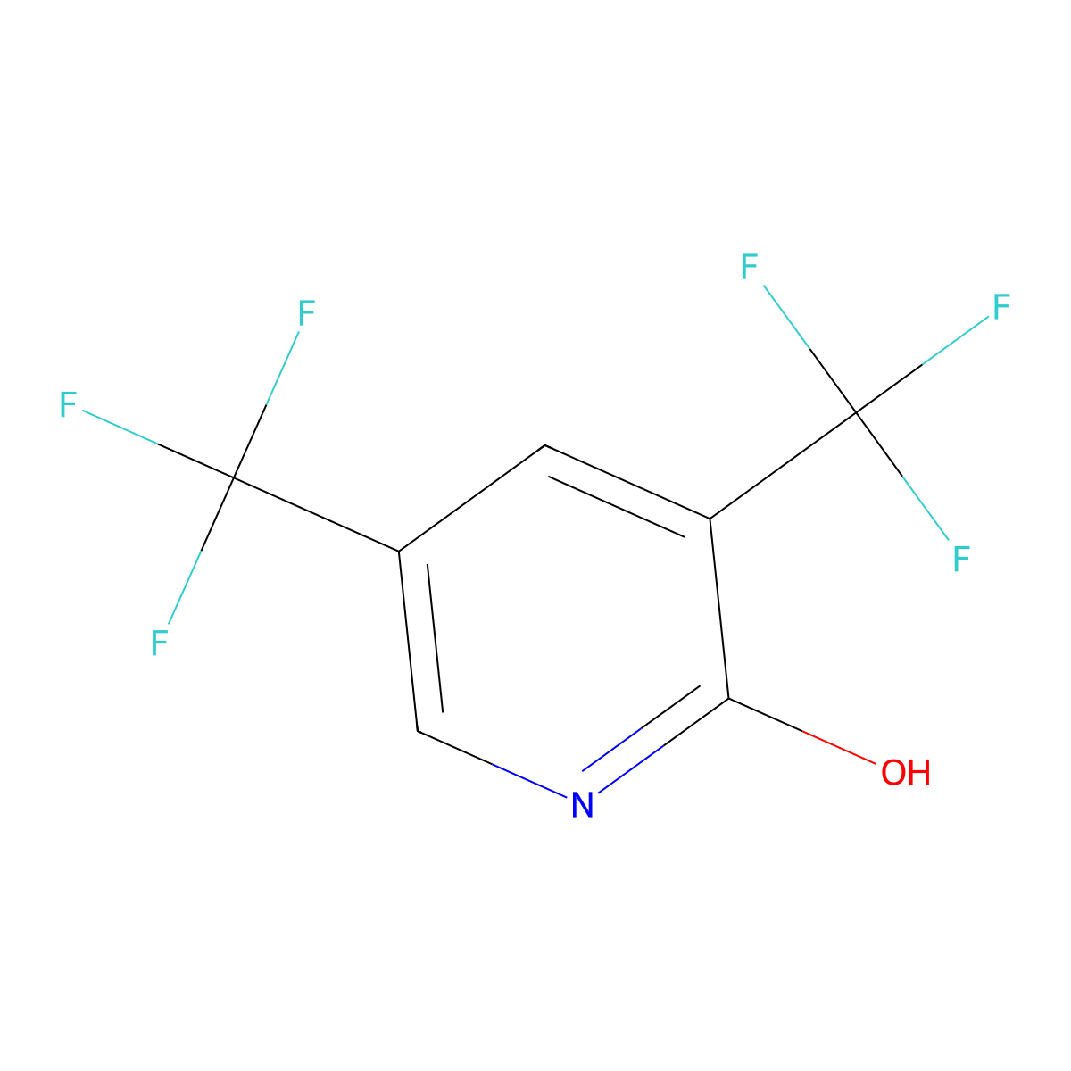 3,5-Bis(trifluoromethyl)pyridin-2-ol molecular structure, CAS 38609-76-6