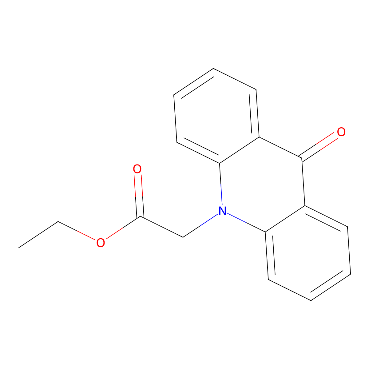 ethyl (9-oxoacridin-10(9H)-yl)acetate molecular structure, CAS 38609-90-4