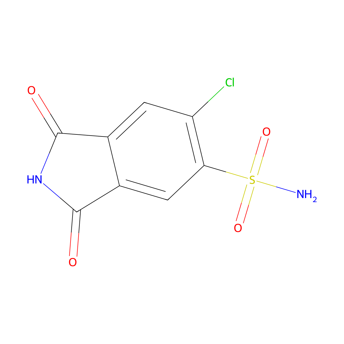 4-(Aminosulfonyl)-5-chlorophthalimide molecular structure, CAS 3861-99-2