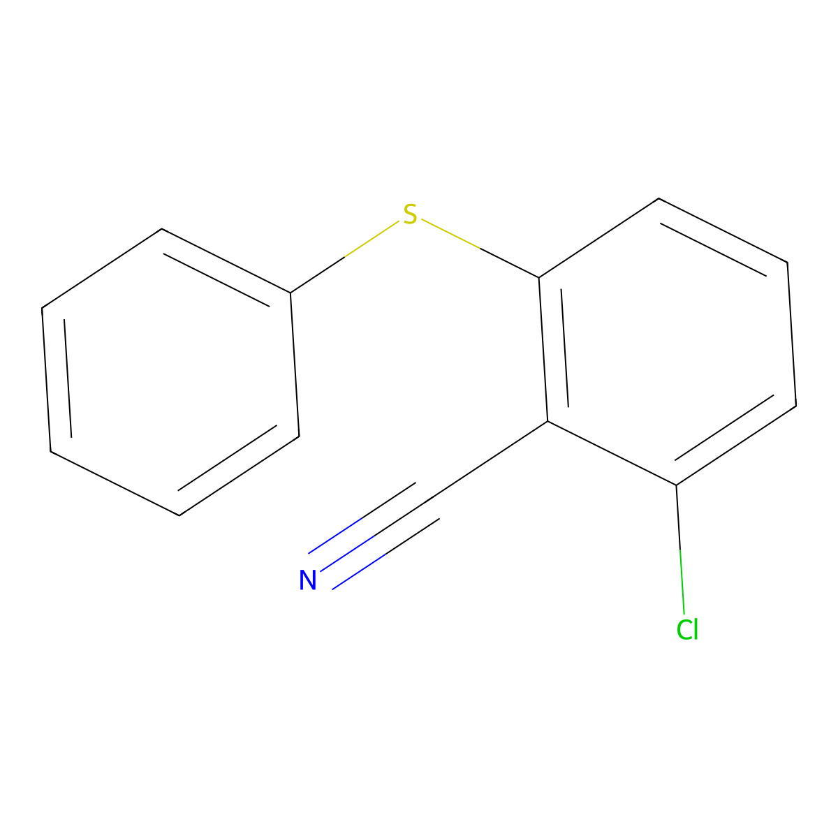 2-Chloro-6-(phenylsulfanyl)benzonitrile molecular structure, CAS 38615-62-2