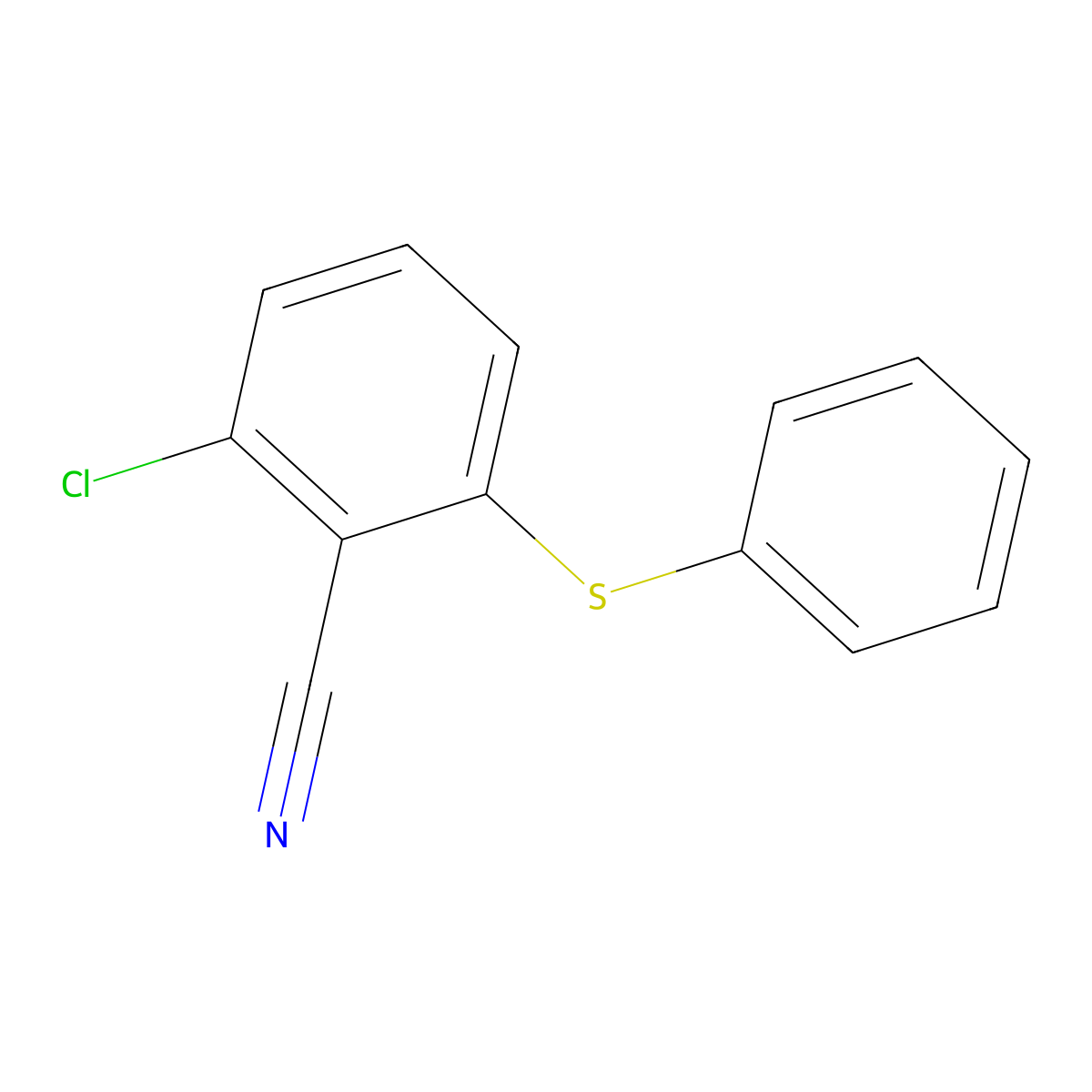 2-Chloro-6-(phenylsulfanyl)benzonitrile molecular structure, CAS 38615-62-2