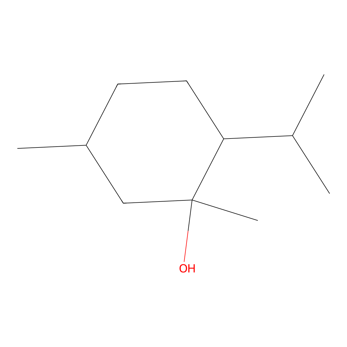Cyclohexanol, 1,5-dimethyl-2-(1-methylethyl)- molecular structure, CAS 38618-25-6