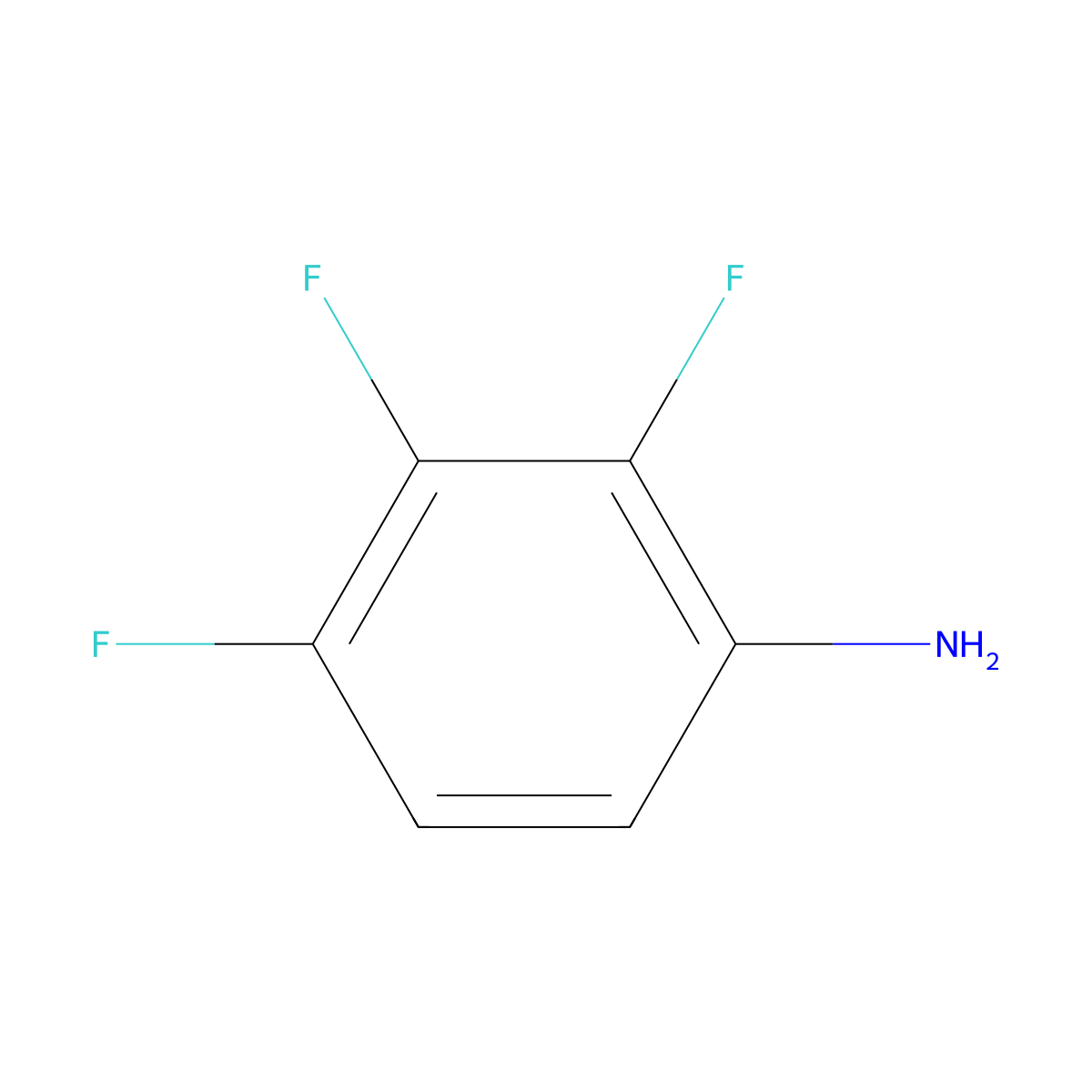 2,3,4-Trifluoroaniline molecular structure, CAS 3862-73-5
