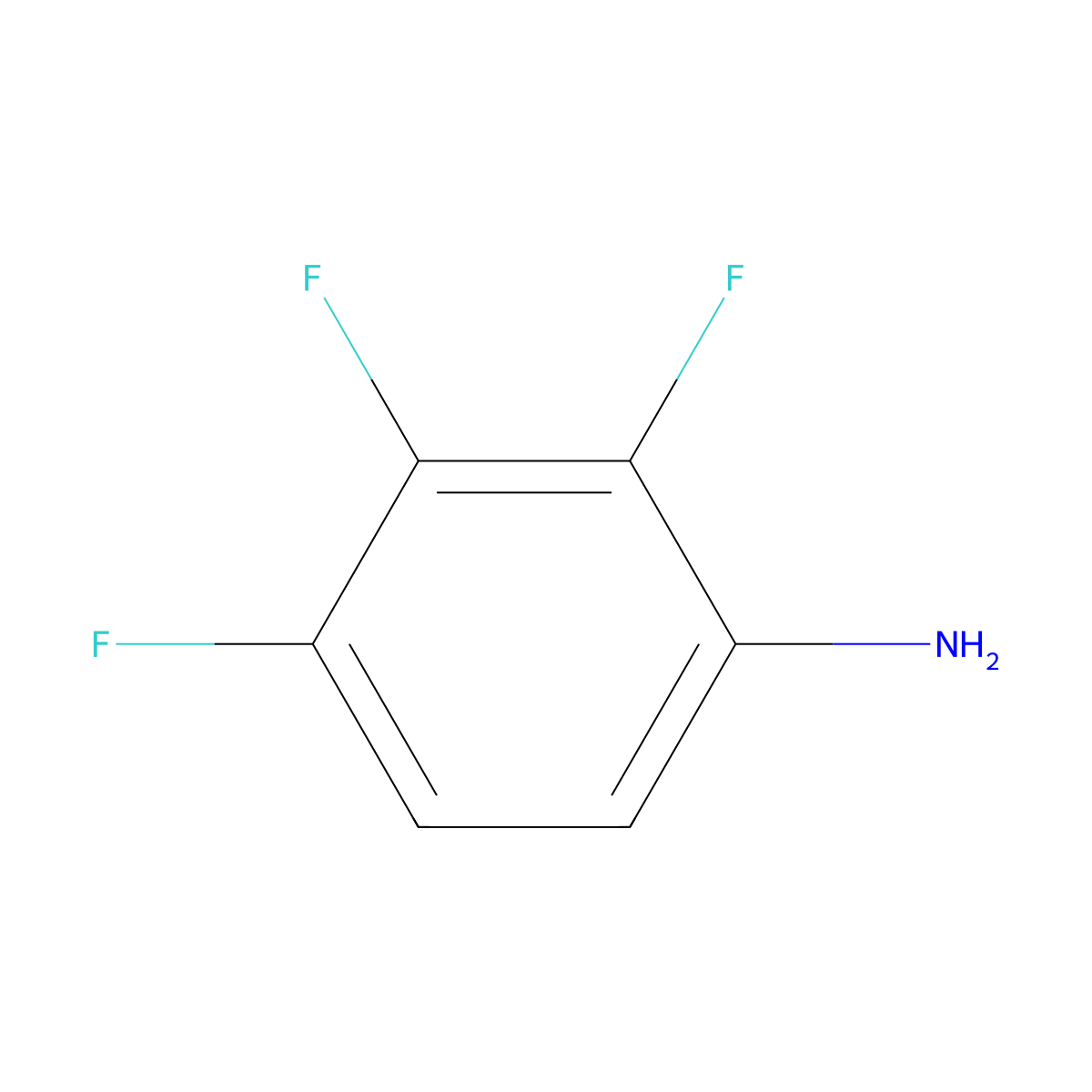 2,3,4-Trifluoroaniline molecular structure, CAS 3862-73-5