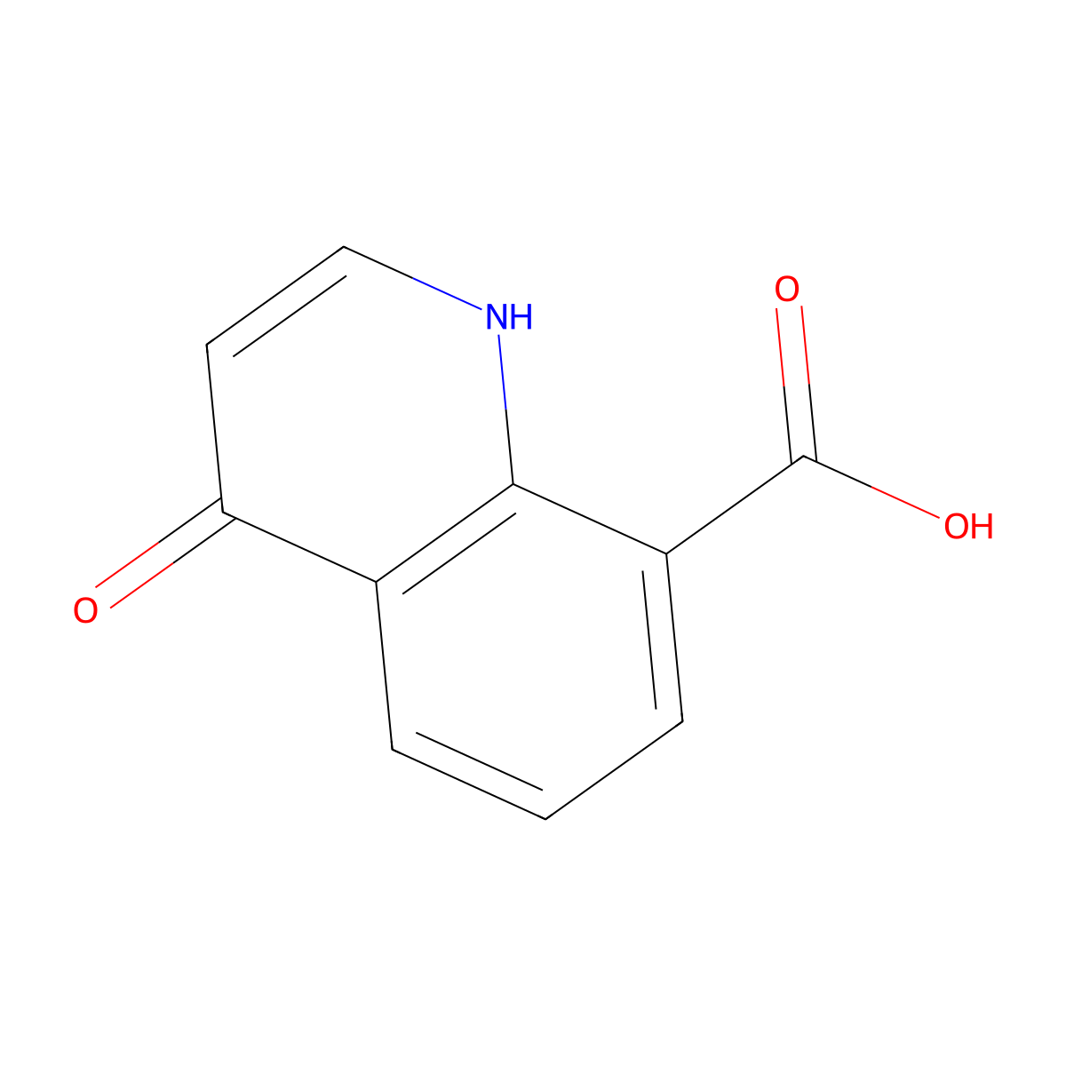 4-Oxo-1,4-dihydroquinoline-8-carboxylic acid molecular structure, CAS 386207-63-2