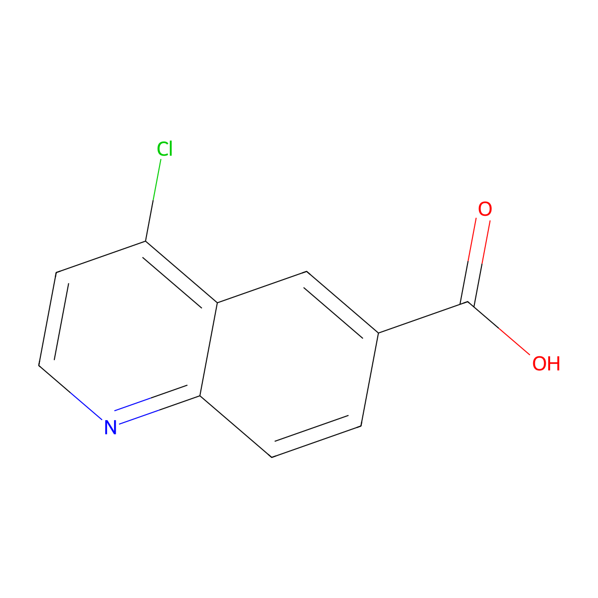 4-Chloroquinoline-6-carboxylic acid molecular structure, CAS 386207-77-8