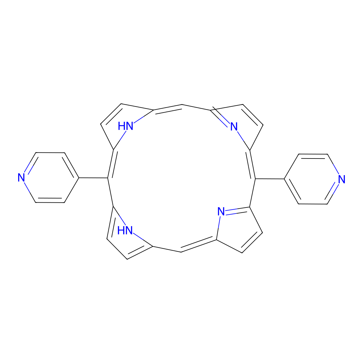 5,15-Di-4-pyridinyl-21H,23H-porphine molecular structure, CAS 386211-49-0