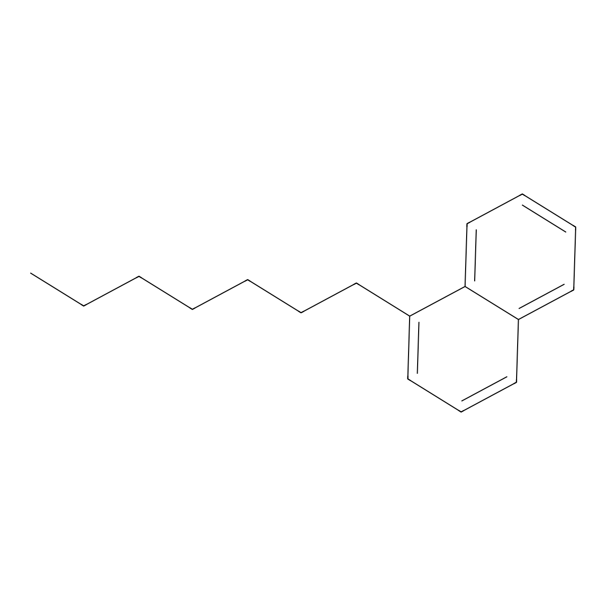 Heptylnaphthalene molecular structure, CAS 38622-51-4