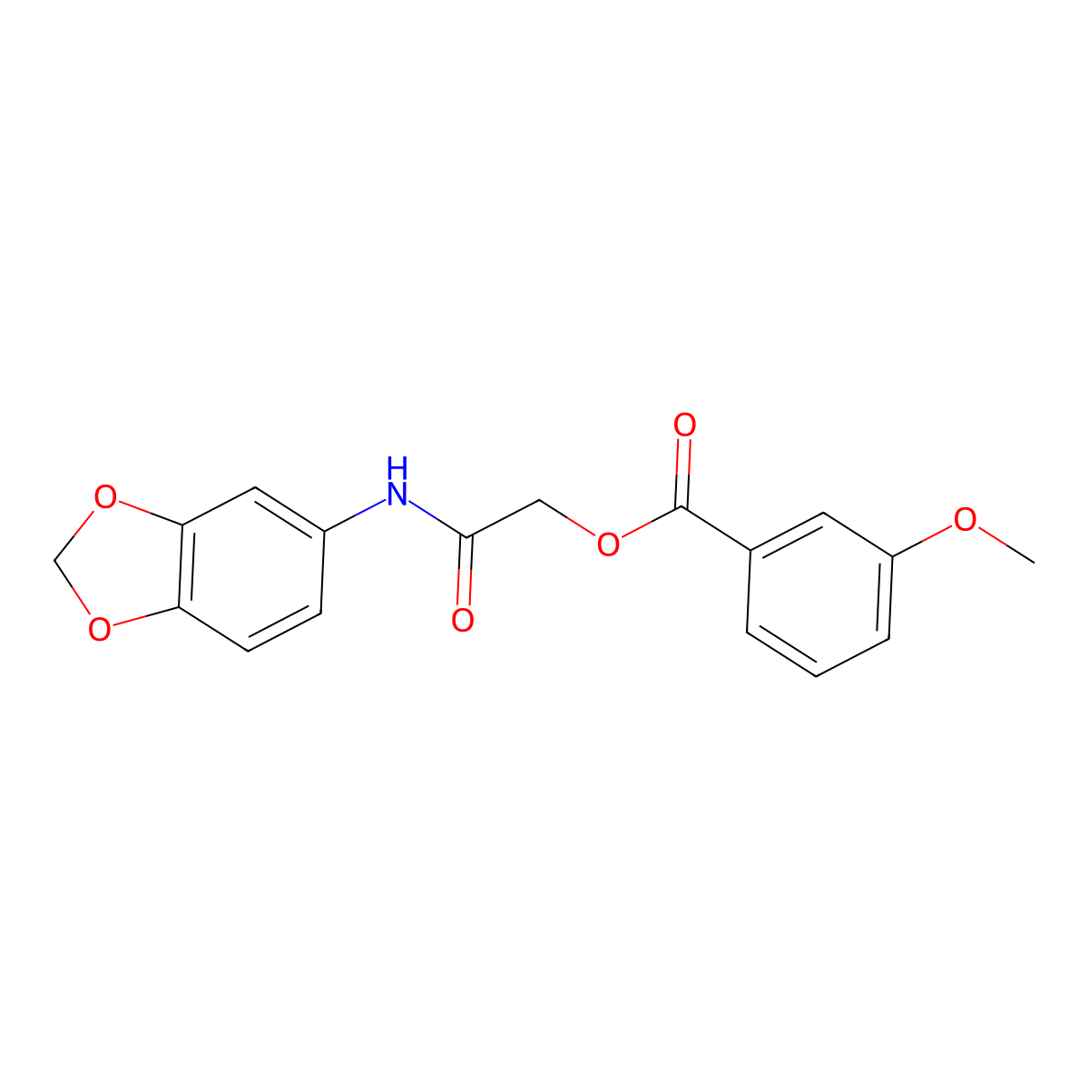 [2-(1,3-Benzodioxol-5-ylamino)-2-oxoethyl] 3-methoxybenzoate molecular structure, CAS 386244-64-0