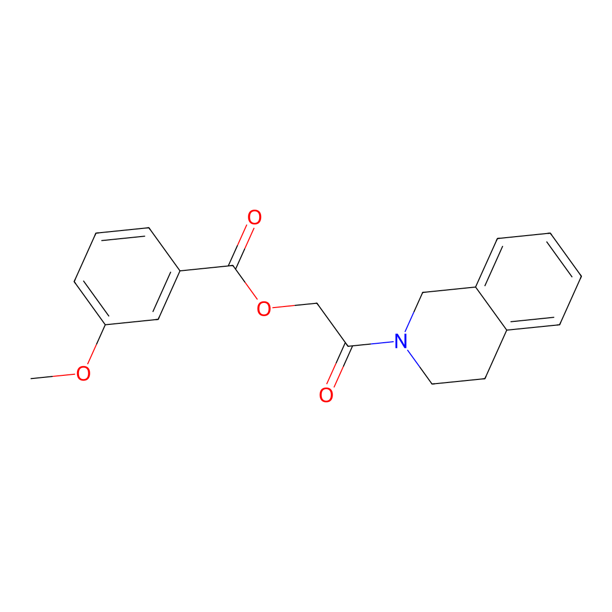 [2-(3,4-dihydro-1H-isoquinolin-2-yl)-2-oxoethyl] 3-methoxybenzoate molecular structure, CAS 386245-32-5