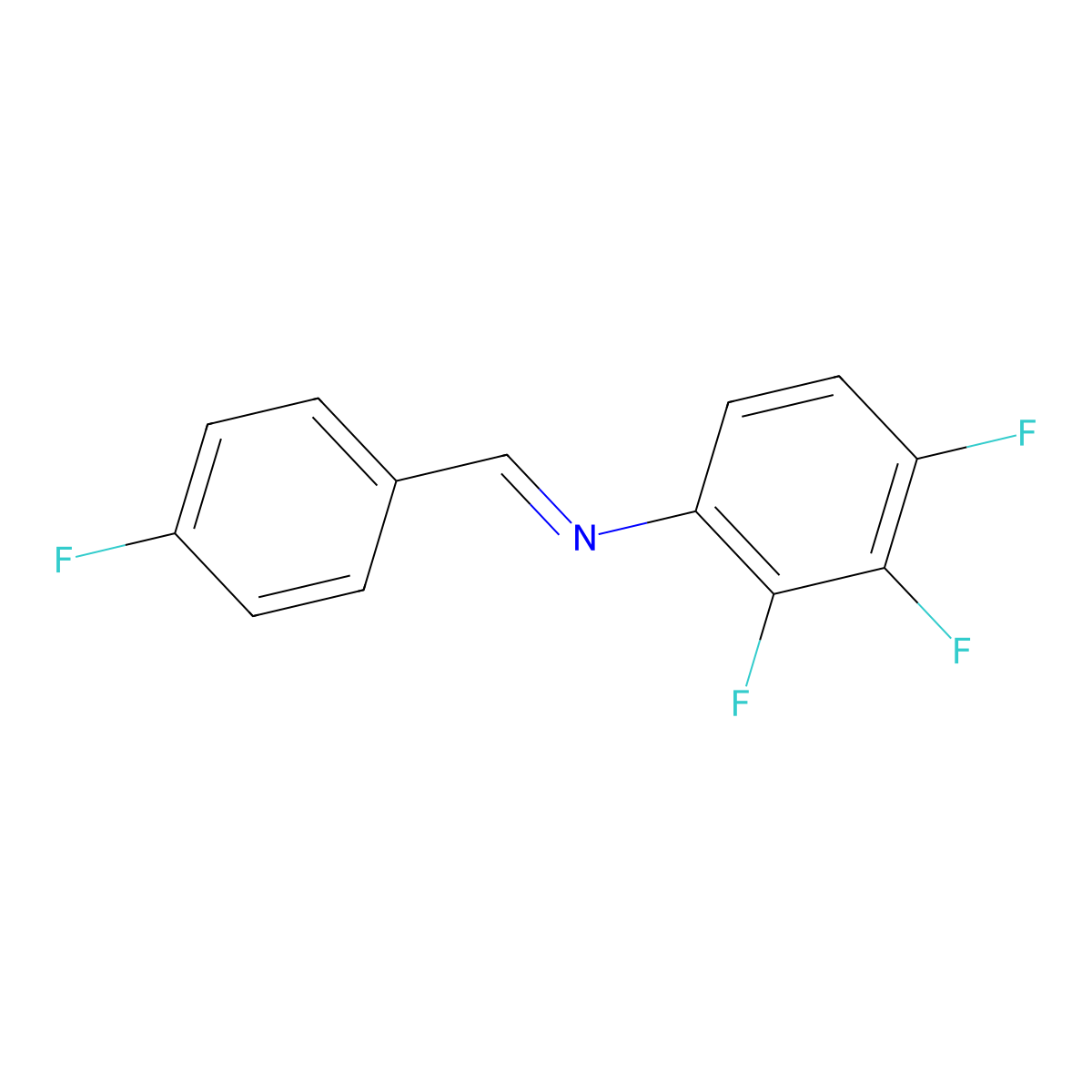 2,3,4-trifluoro-N-[(E)-(4-fluorophenyl)methylidene]aniline molecular structure, CAS 386261-63-8