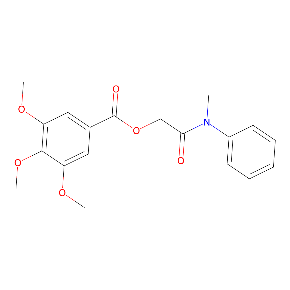 [Methyl(phenyl)carbamoyl]methyl 3,4,5-trimethoxybenzoate molecular structure, CAS 386262-01-7