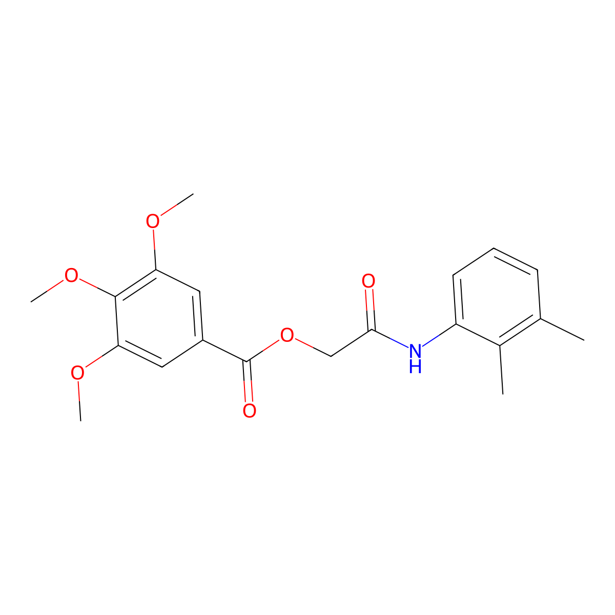 [2-(2,3-Dimethylanilino)-2-oxoethyl] 3,4,5-trimethoxybenzoate molecular structure, CAS 386262-06-2