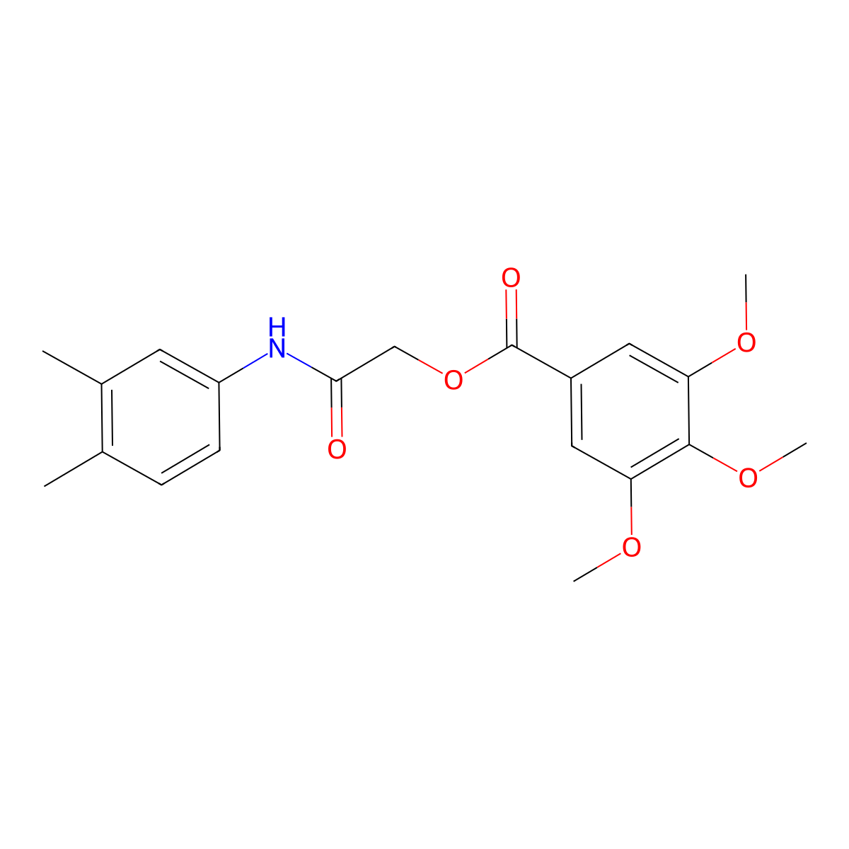 [2-(3,4-Dimethylanilino)-2-oxoethyl] 3,4,5-trimethoxybenzoate molecular structure, CAS 386262-08-4