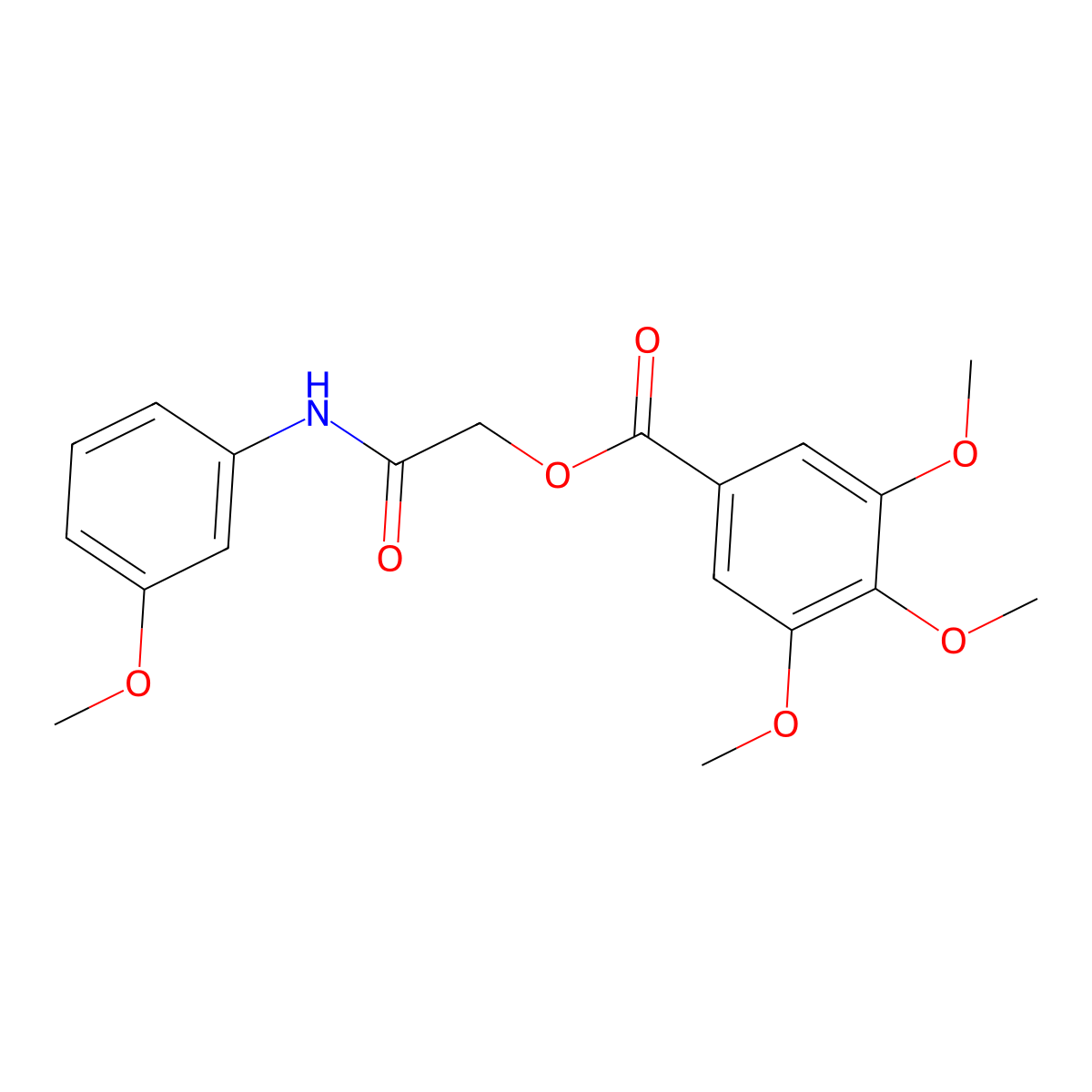 [2-(3-Methoxyanilino)-2-oxoethyl] 3,4,5-trimethoxybenzoate molecular structure, CAS 386262-14-2