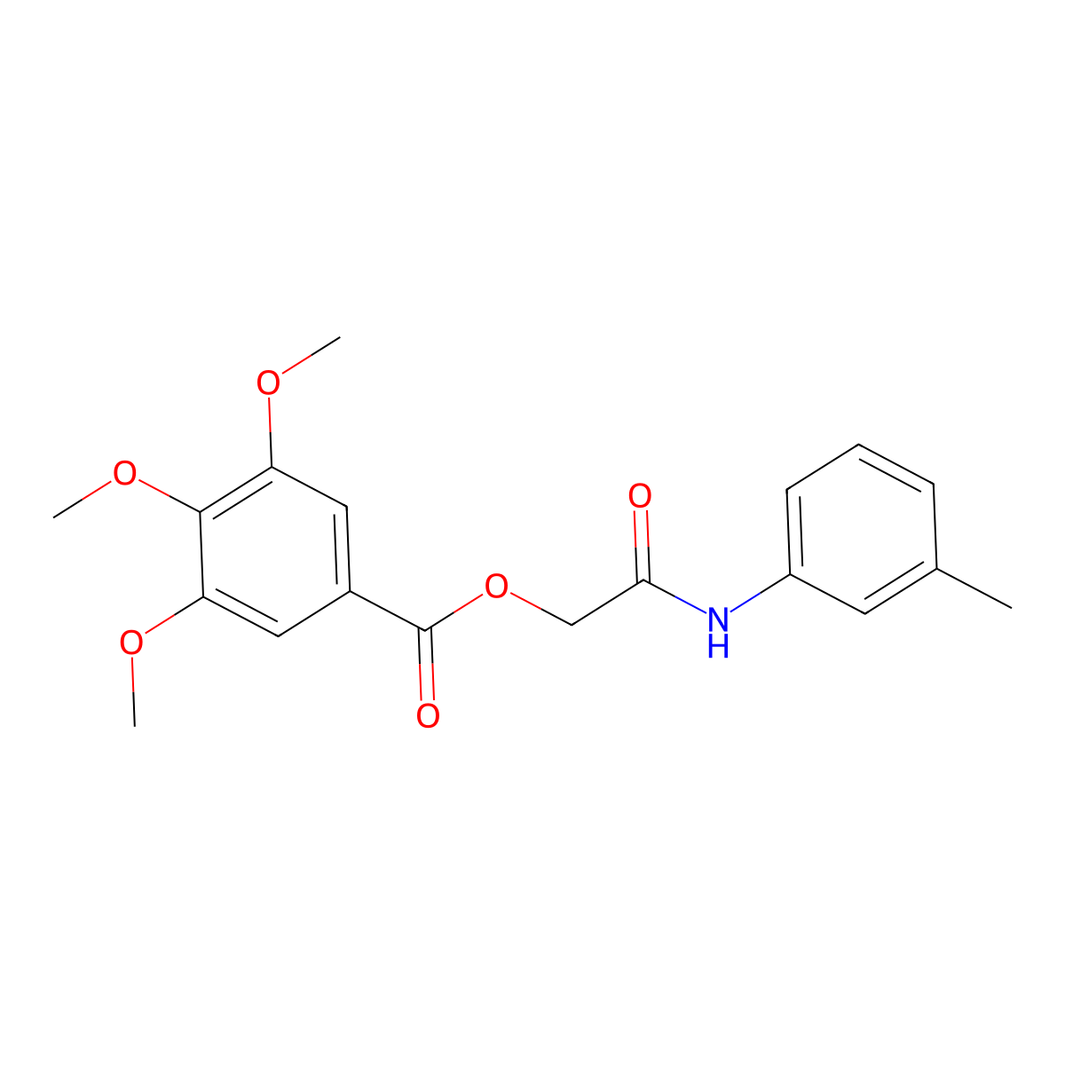 [2-(3-Methylanilino)-2-oxoethyl] 3,4,5-trimethoxybenzoate molecular structure, CAS 386262-15-3