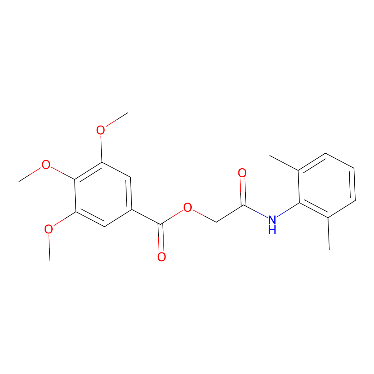 [2-(2,6-Dimethylanilino)-2-oxoethyl] 3,4,5-trimethoxybenzoate molecular structure, CAS 386262-17-5