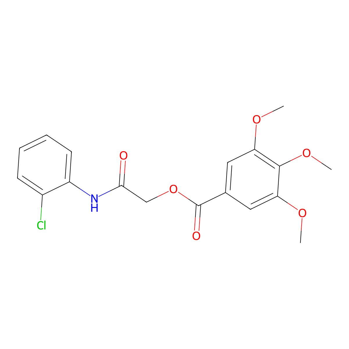 [2-(2-Chloroanilino)-2-oxoethyl] 3,4,5-trimethoxybenzoate molecular structure, CAS 386262-21-1