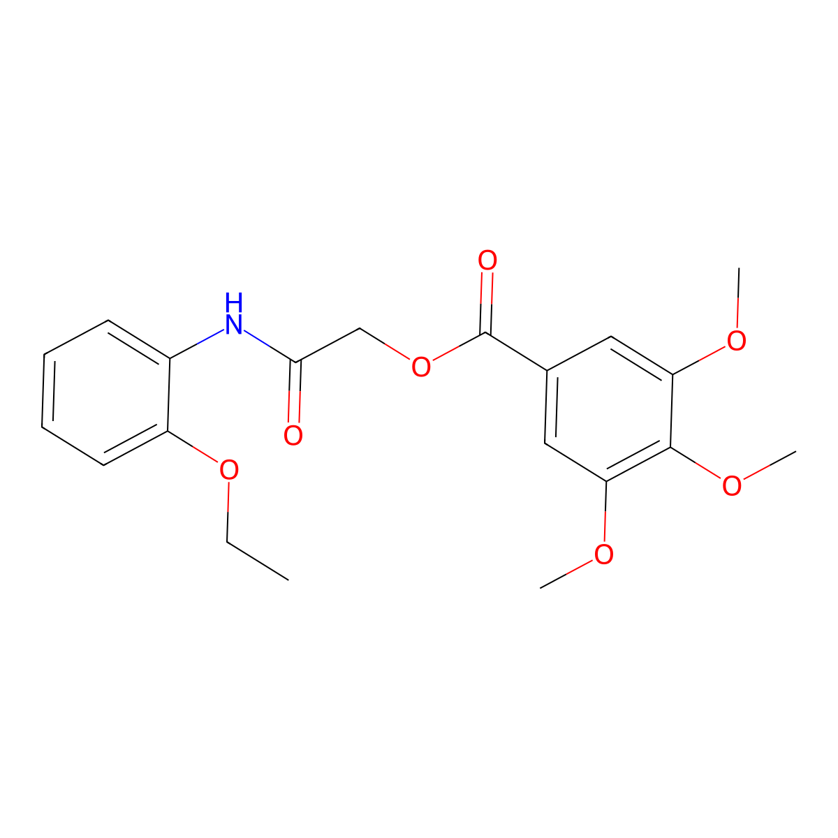 [2-(2-Ethoxyanilino)-2-oxoethyl] 3,4,5-trimethoxybenzoate molecular structure, CAS 386262-49-3
