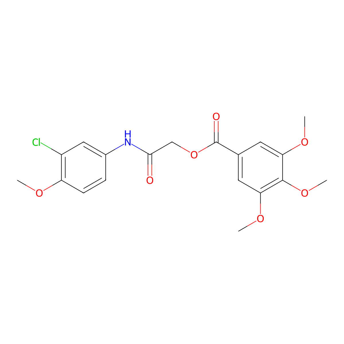 [2-(3-Chloro-4-methoxyanilino)-2-oxoethyl] 3,4,5-trimethoxybenzoate molecular structure, CAS 386262-50-6