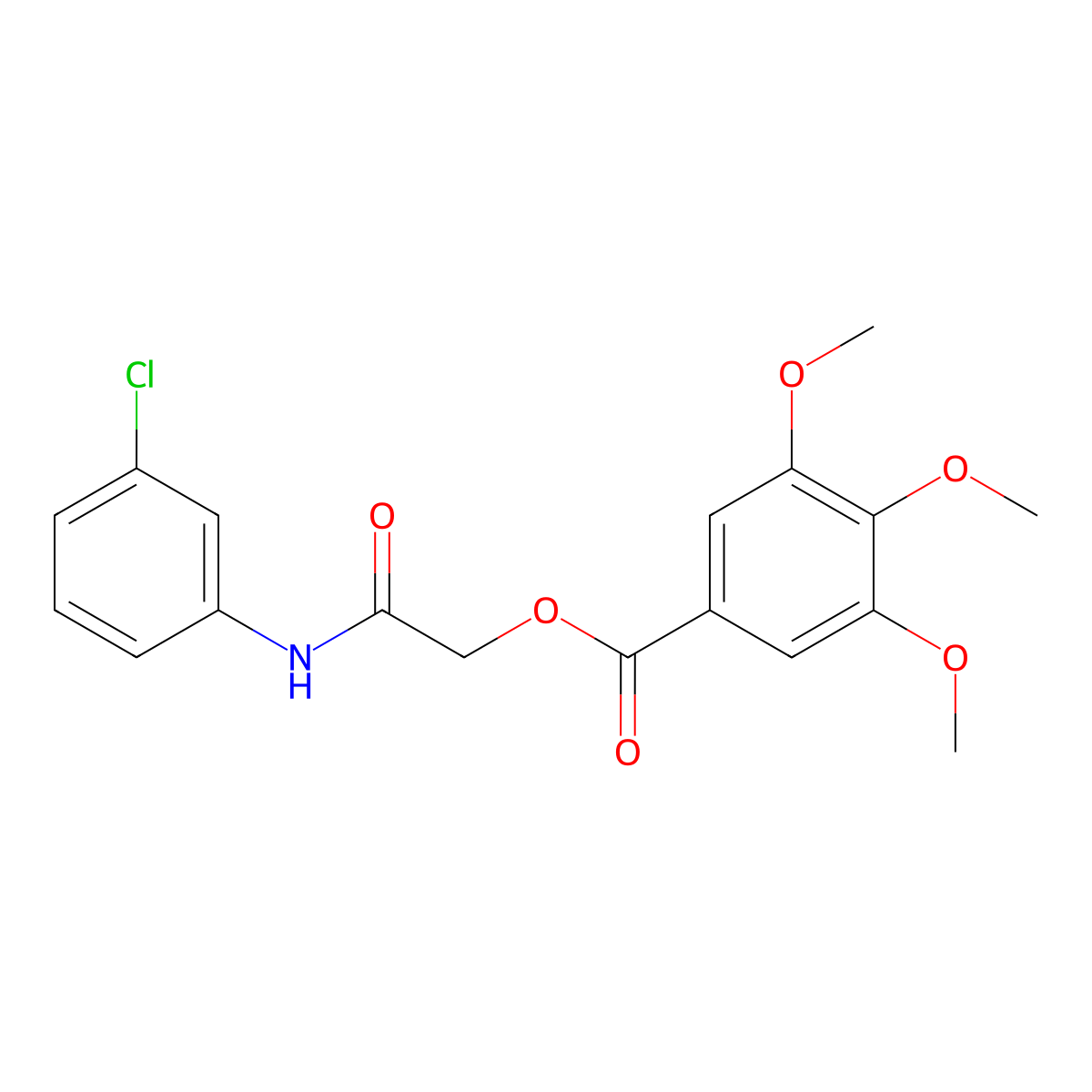 [2-(3-Chloroanilino)-2-oxoethyl] 3,4,5-trimethoxybenzoate molecular structure, CAS 386262-86-8