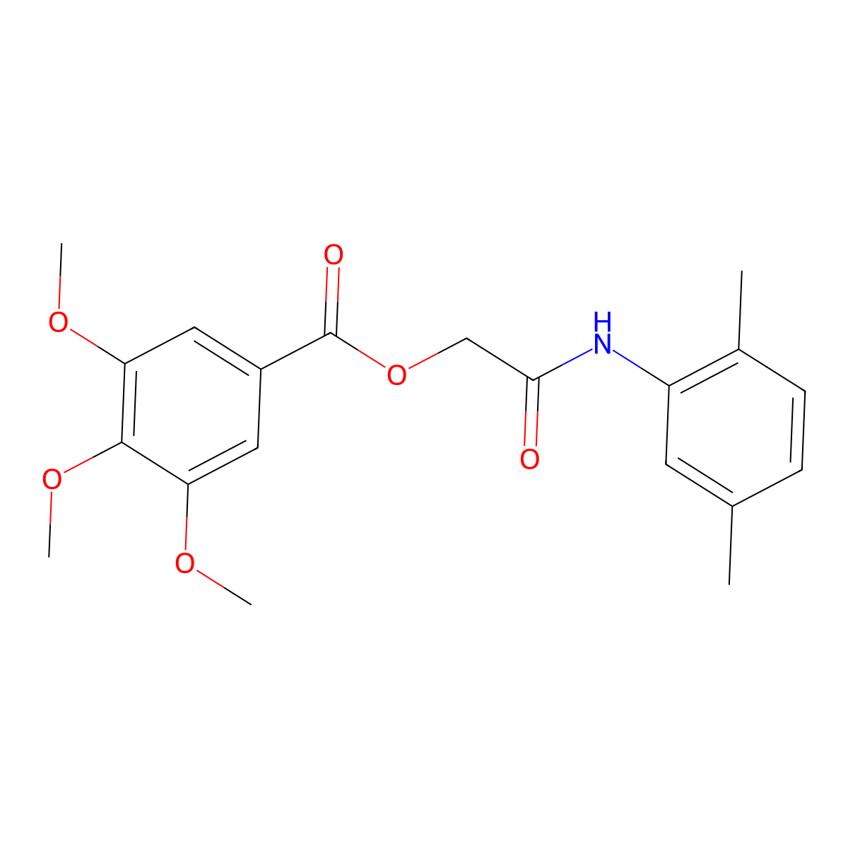 [2-(2,5-Dimethylanilino)-2-oxoethyl] 3,4,5-trimethoxybenzoate molecular structure, CAS 386262-93-7