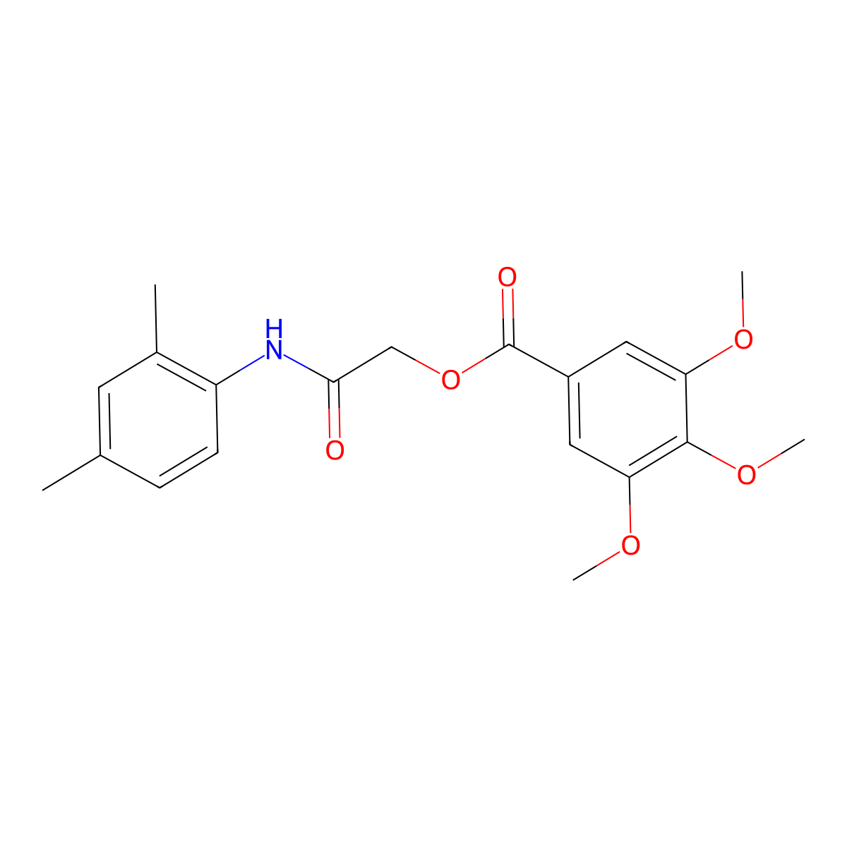 [2-(2,4-Dimethylanilino)-2-oxoethyl] 3,4,5-trimethoxybenzoate molecular structure, CAS 386262-96-0
