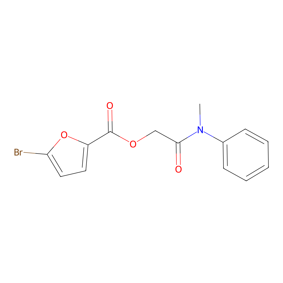 [Methyl(phenyl)carbamoyl]methyl 5-bromofuran-2-carboxylate molecular structure, CAS 386276-93-3