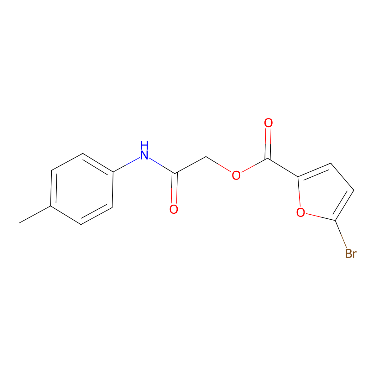 2-Oxo-2-(p-tolylamino)ethyl 5-bromofuran-2-carboxylate molecular structure, CAS 386277-18-5