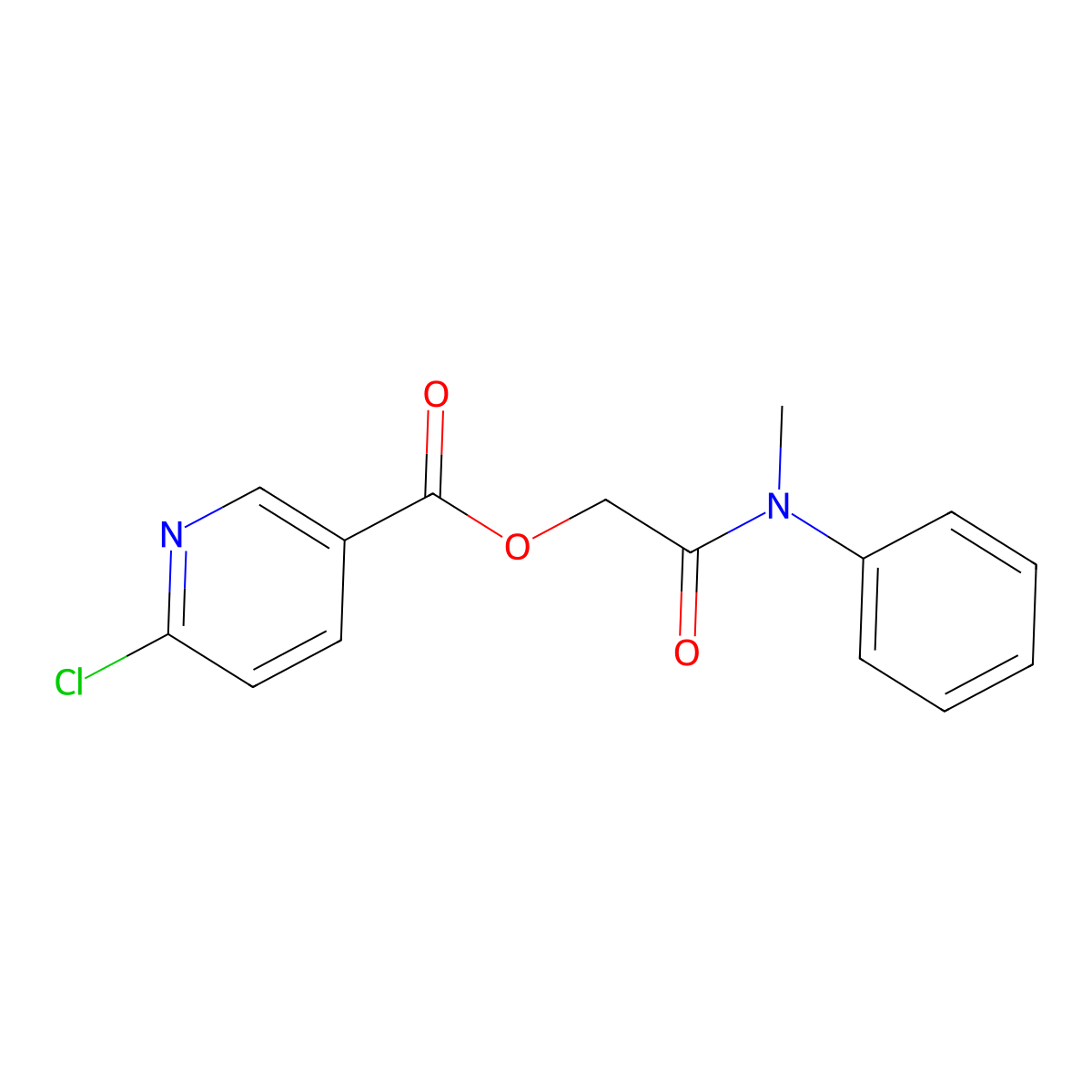 [Methyl(phenyl)carbamoyl]methyl 6-chloropyridine-3-carboxylate molecular structure, CAS 386278-19-9