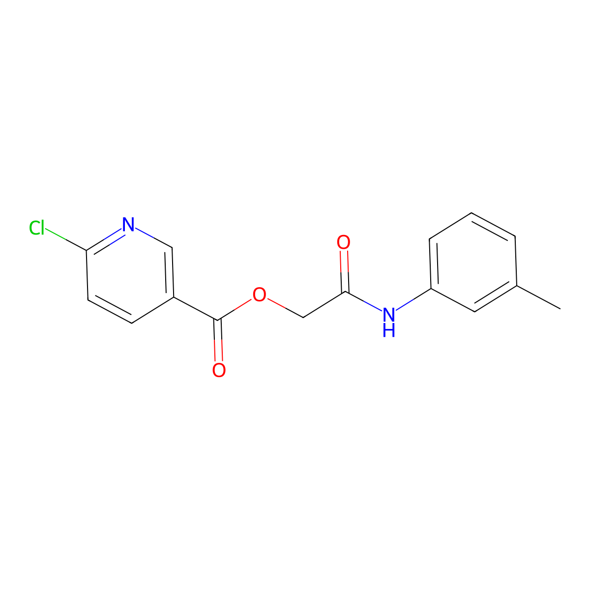 [2-(3-Methylanilino)-2-oxoethyl] 6-chloropyridine-3-carboxylate molecular structure, CAS 386278-33-7