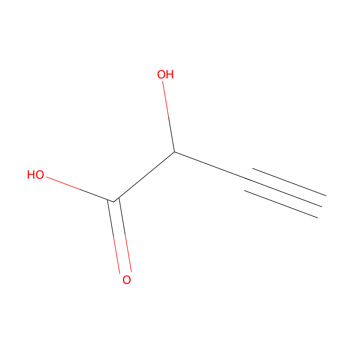 2-Hydroxy-3-butynoic acid molecular structure, CAS 38628-65-8