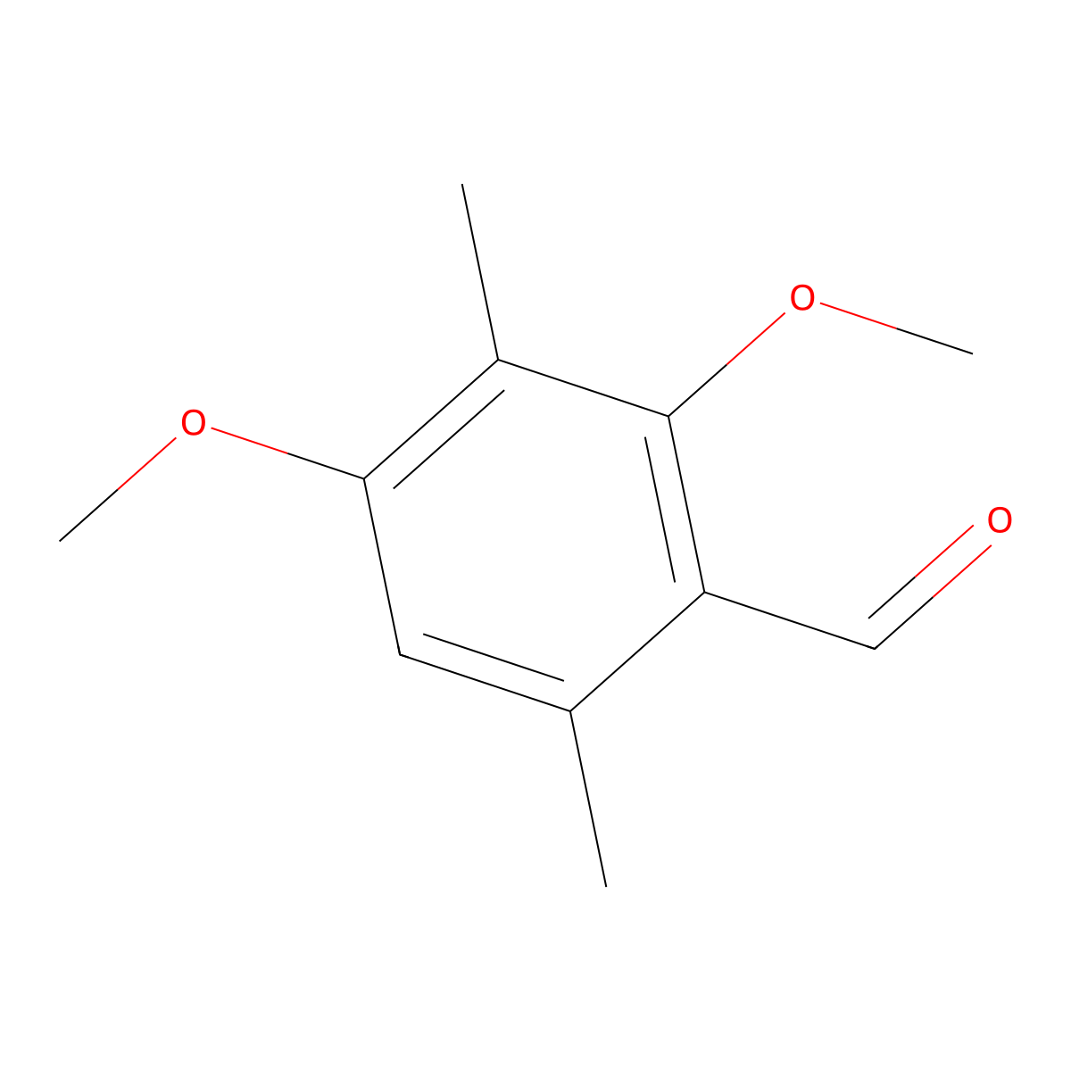 2,4-Dimethoxy-3,6-dimethylbenzaldehyde molecular structure, CAS 38629-39-9