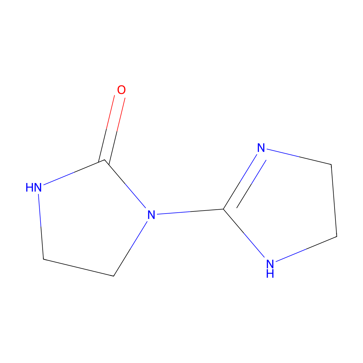 1-(4,5-dihydro-1H-imidazol-2-yl)imidazolidin-2-one molecular structure, CAS 38631-09-3