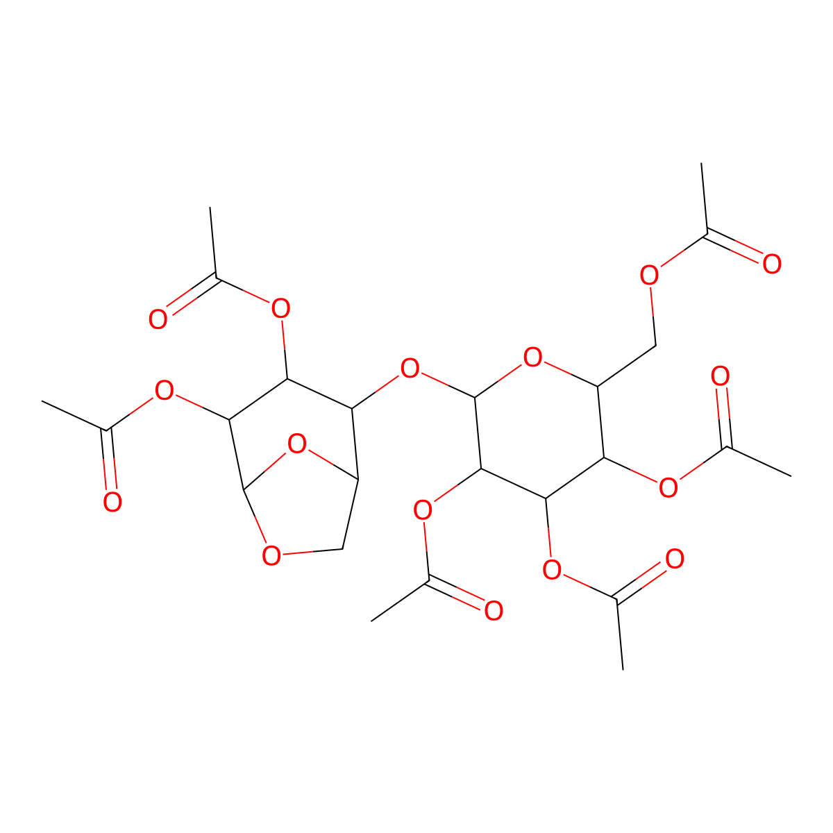 Cellobiosan Hexaacetate molecular structure, CAS 38631-27-5