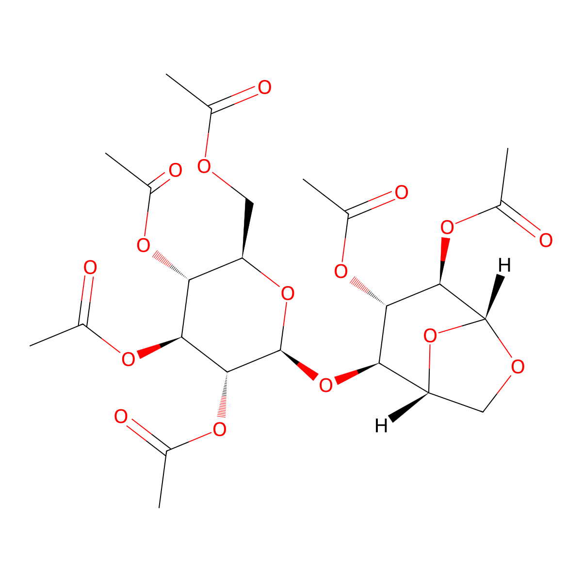 Cellobiosan Hexaacetate molecular structure, CAS 38631-27-5