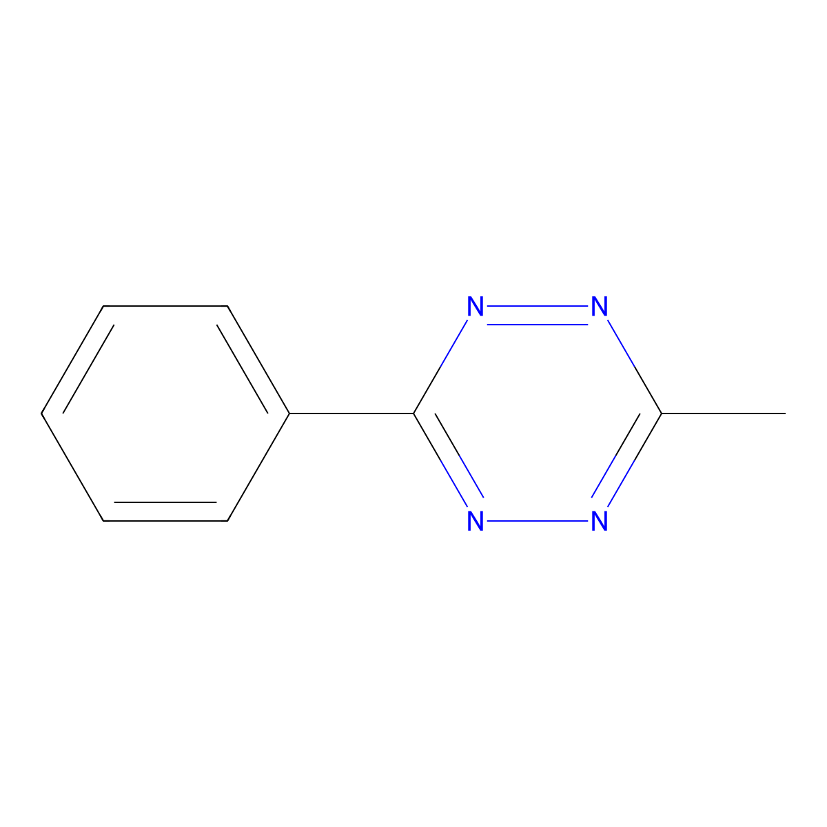 3-Methyl-6-phenyl-1,2,4,5-tetrazine molecular structure, CAS 38634-12-7