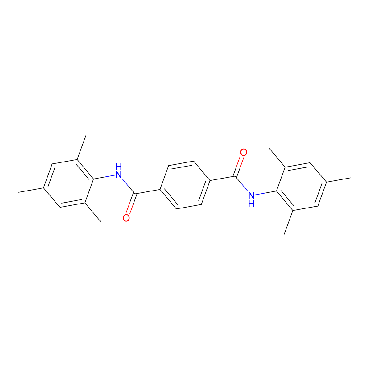 N,N'-dimesitylterephthalamide molecular structure, CAS 38636-29-2