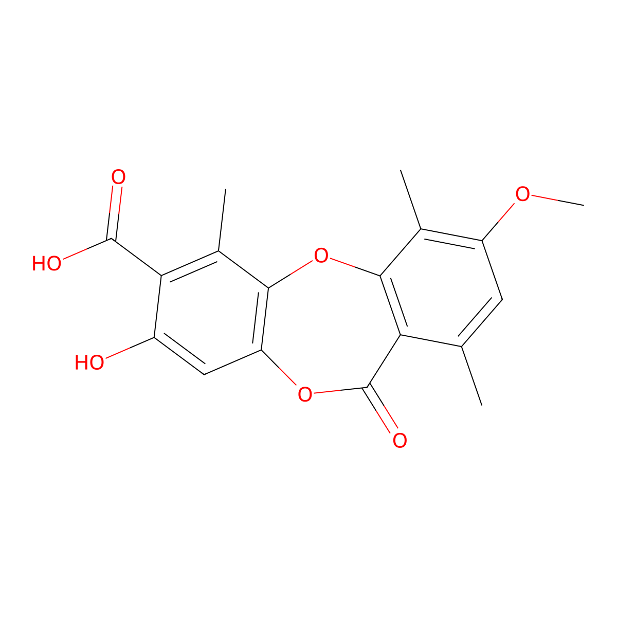 Notatic acid molecular structure, CAS 38636-86-1