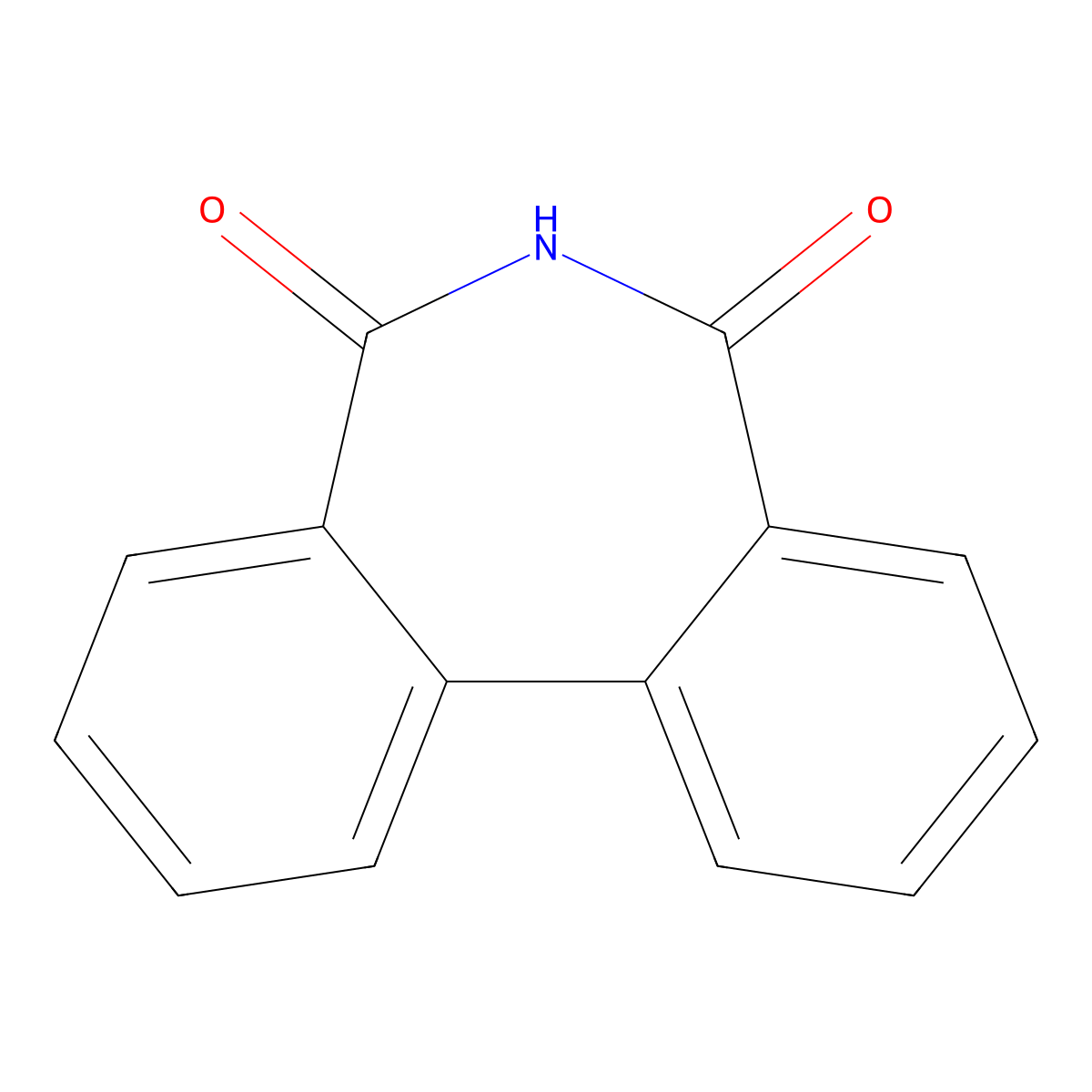 5h-Dibenzo[c,e]azepine-5,7(6h)-dione molecular structure, CAS 3864-08-2