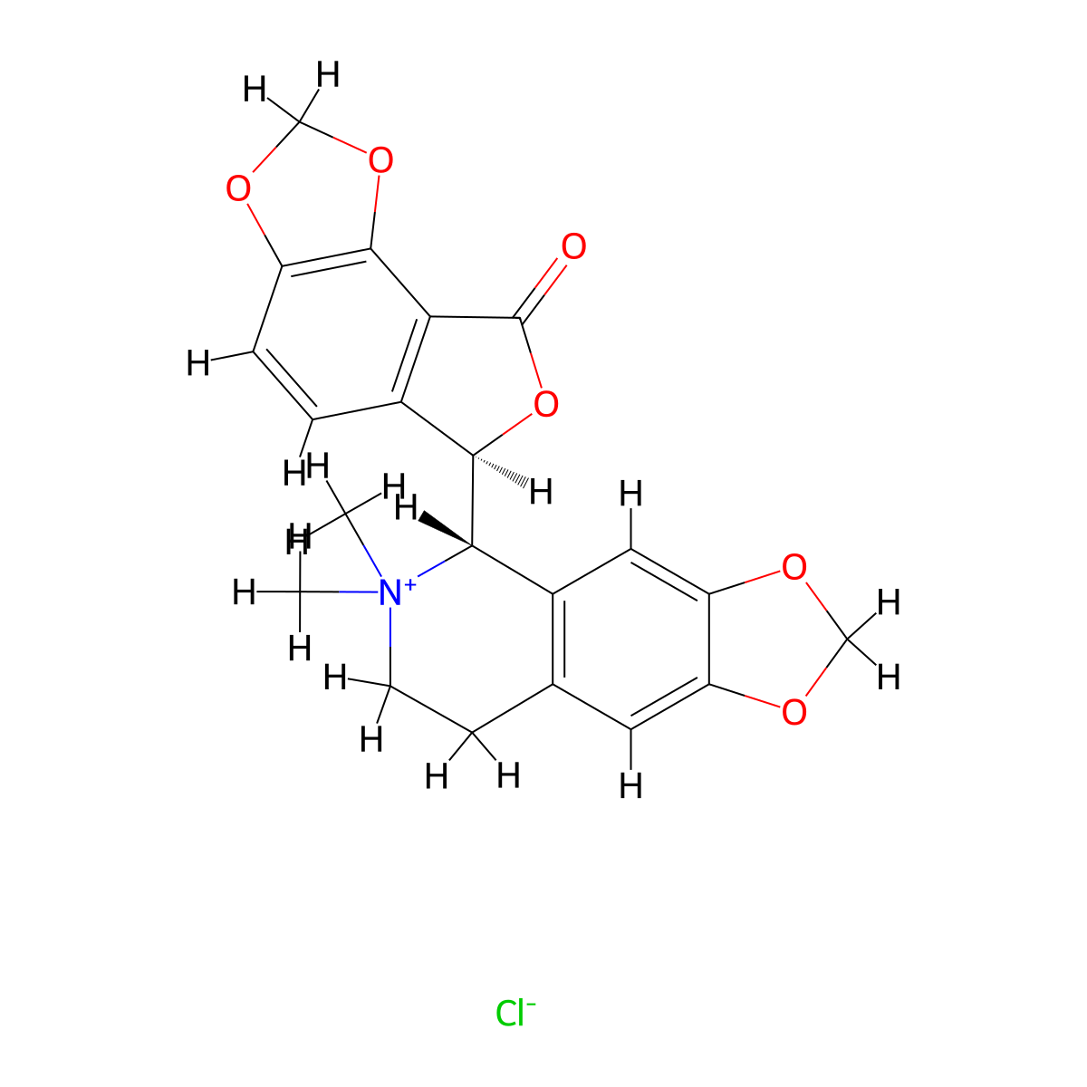 Bicuculline methochloride molecular structure, CAS 38641-83-7